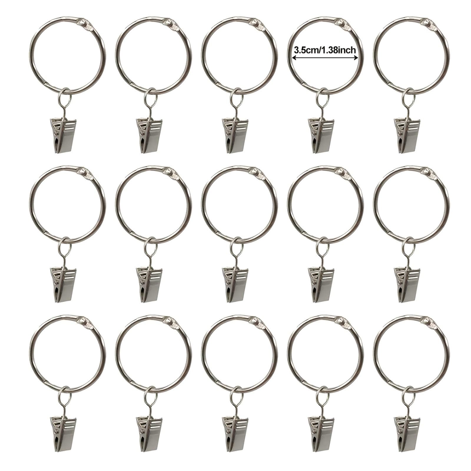 20/40/60 Pezzi Di Clip For Anelli For Tende, For Antiruggine Resistente, Morsetto For For In Metallo For Anelli per Tende(40PCS)