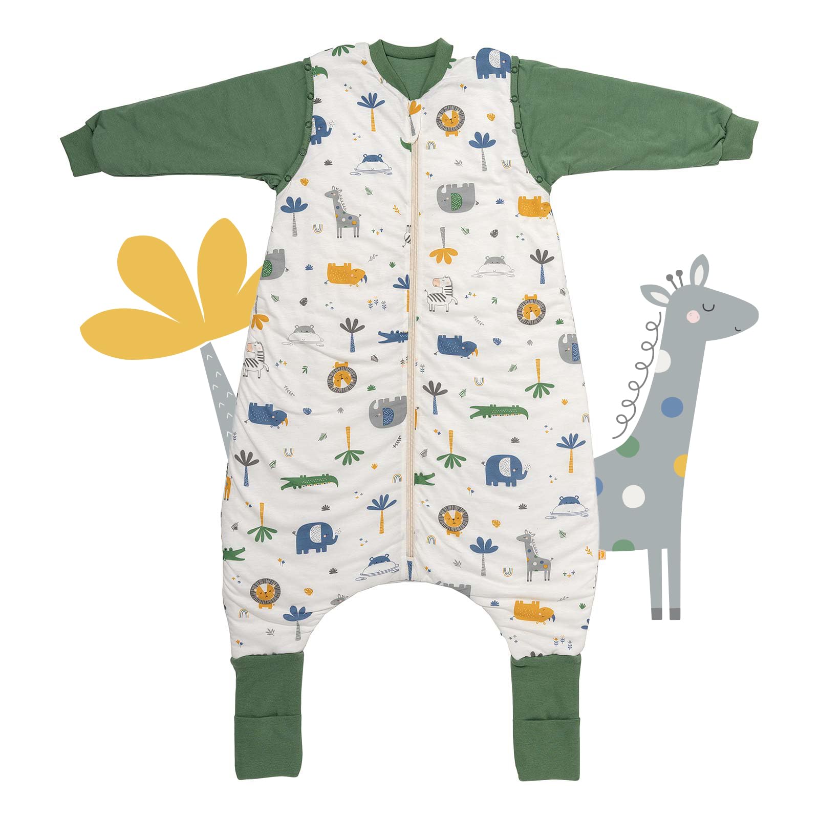 schlummersack Slumbersac Sacco nanna con piedini e maniche 1 Tog I Sacco nanna con gambe OekoTex | Sacco nanna cotone leggero