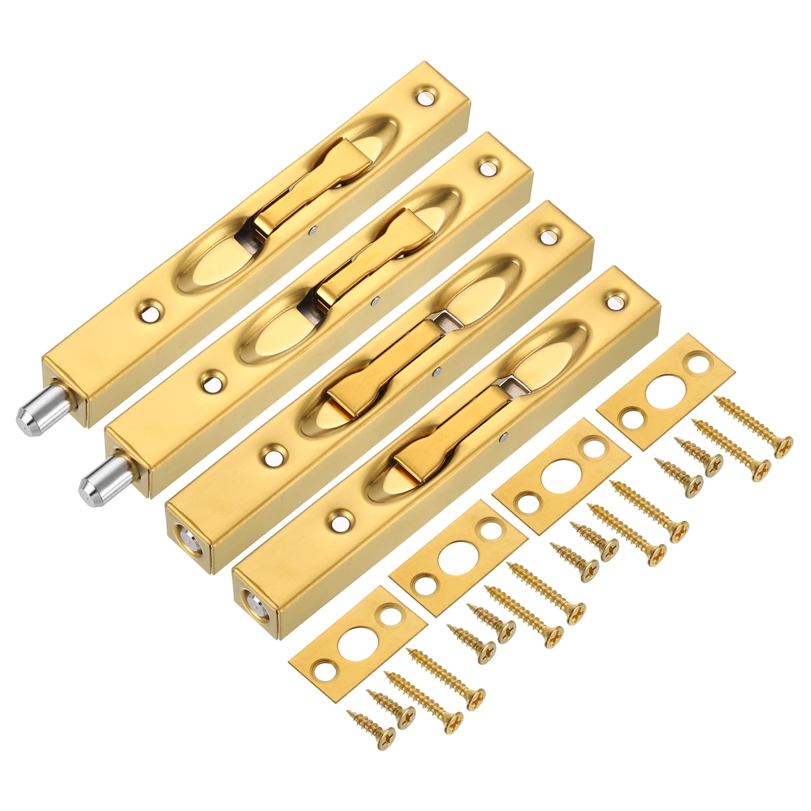 Verrou coulissant pour porte uxcell acier inoxydable doré 15,2 cm fixe battant instable