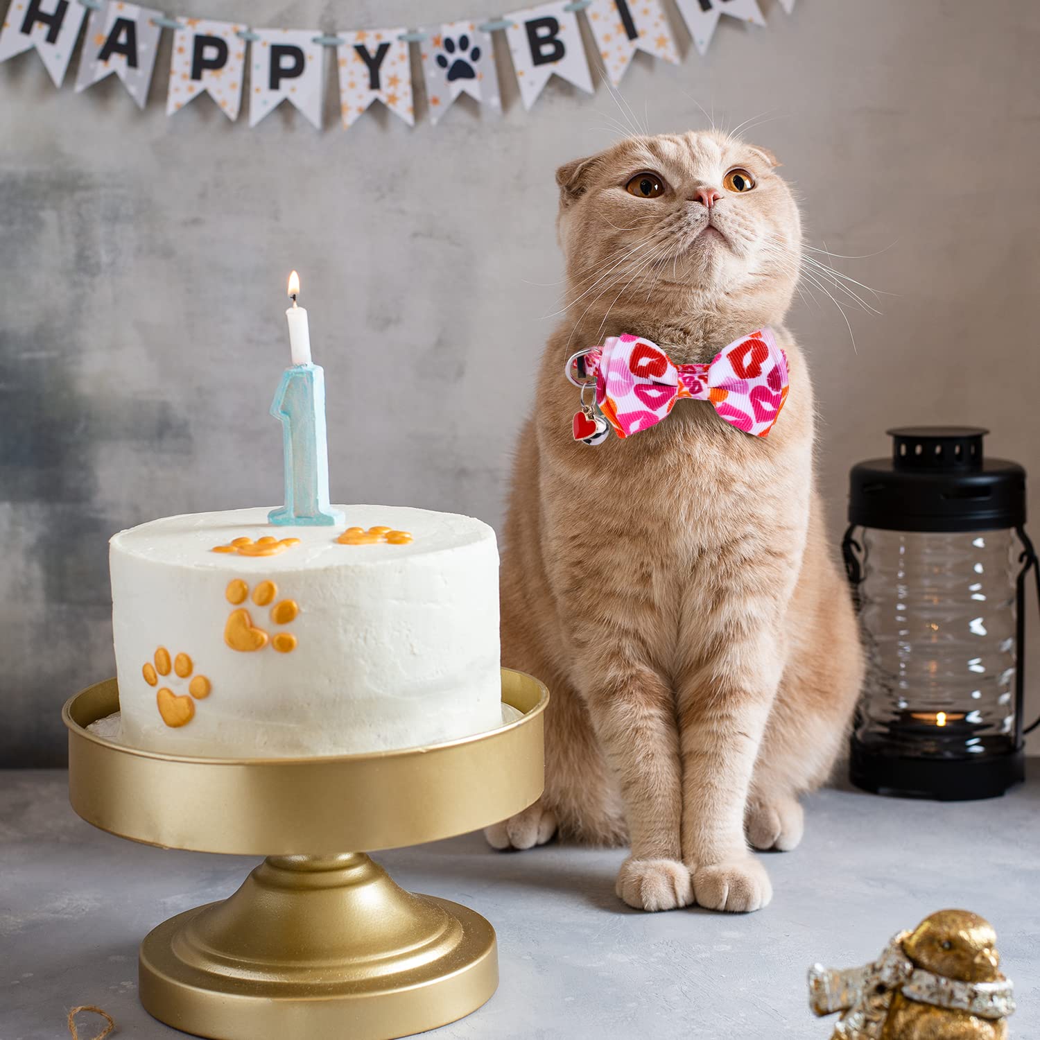 4er-Set Katzenhalsbänder Mit Herzchen & Glöckchen – Verstellbar, Süß & Perfekt Als Geschenk