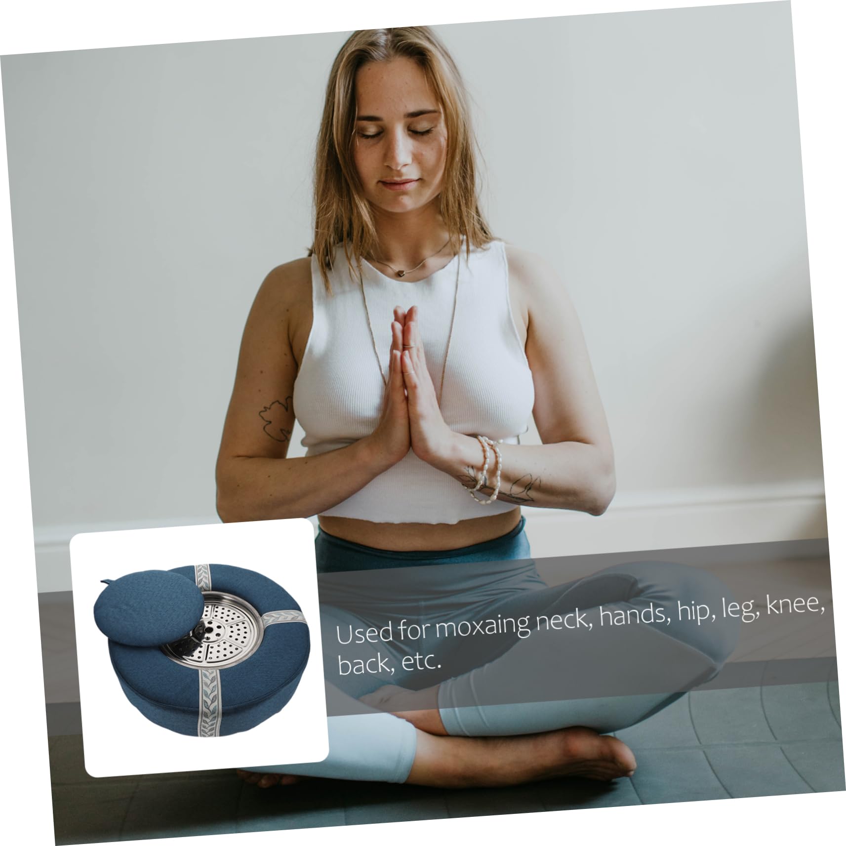 IWOWHERO Back Pillow for Office Chair Moxa Cushion Set Smokeless Moxibustion Cushion for Lumbar Support