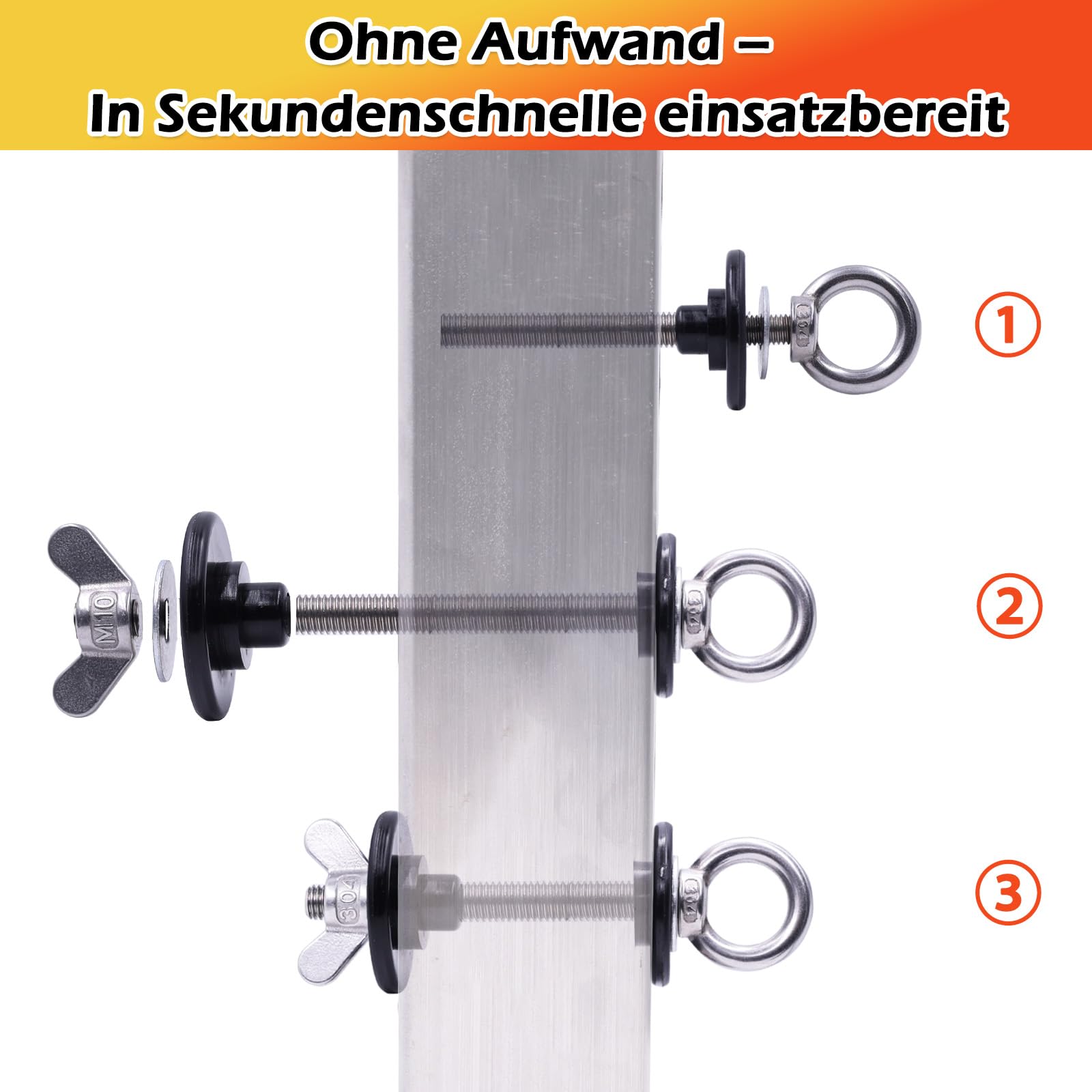 J Bryant Power Rack Aufsätze, Set mit 2 robusten Kniebeugen-Rack-Zubehör, passend für 2 x 2 & 3 x 3 Aufrechte, 1,6 cm oder 2,5 cm Löcher, ideal für Widerstandsband, Krafttraining und Fitness