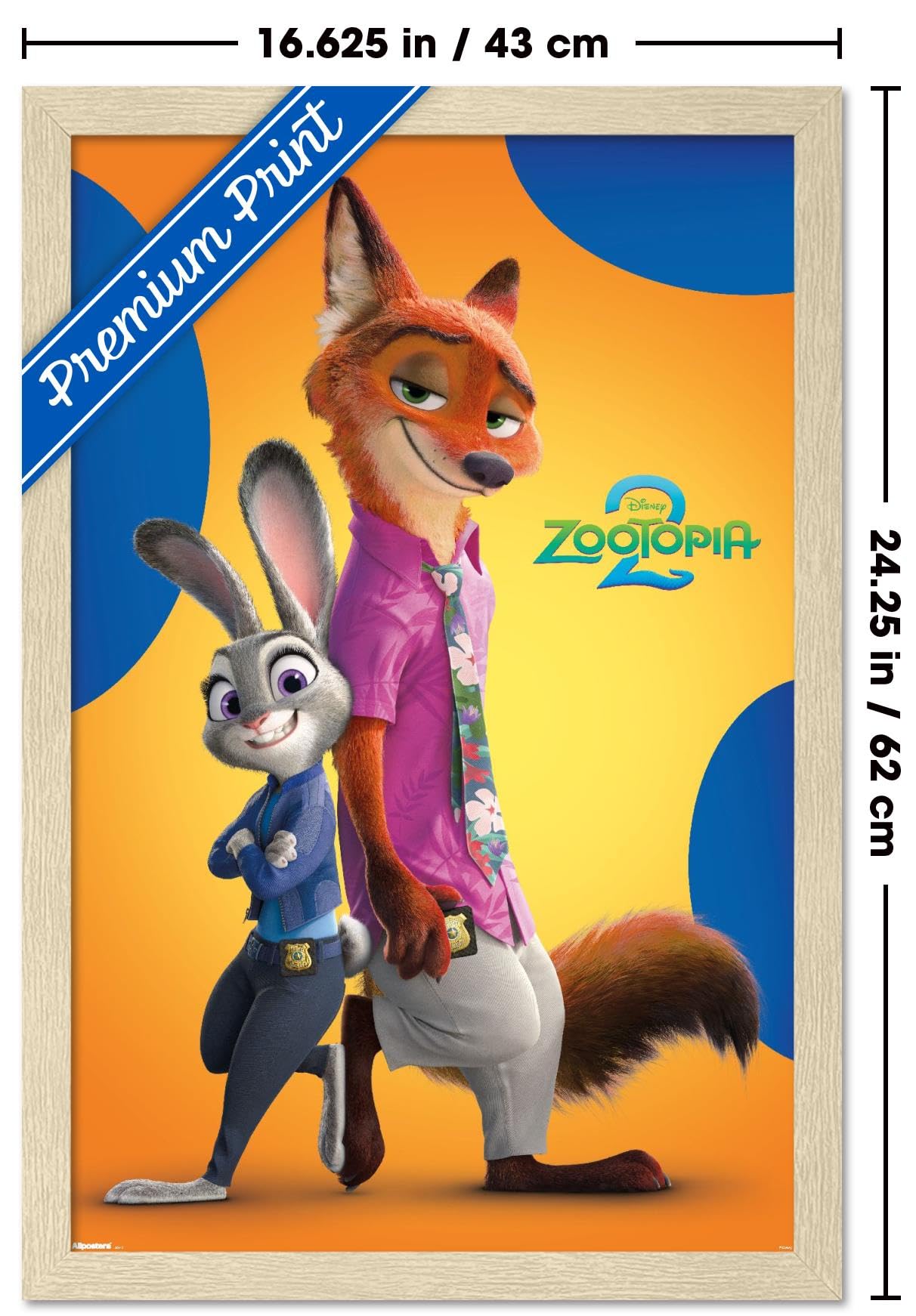 Disney Zootopia 2 (2025) - Nick & Judy Wall Poster, 22.4L