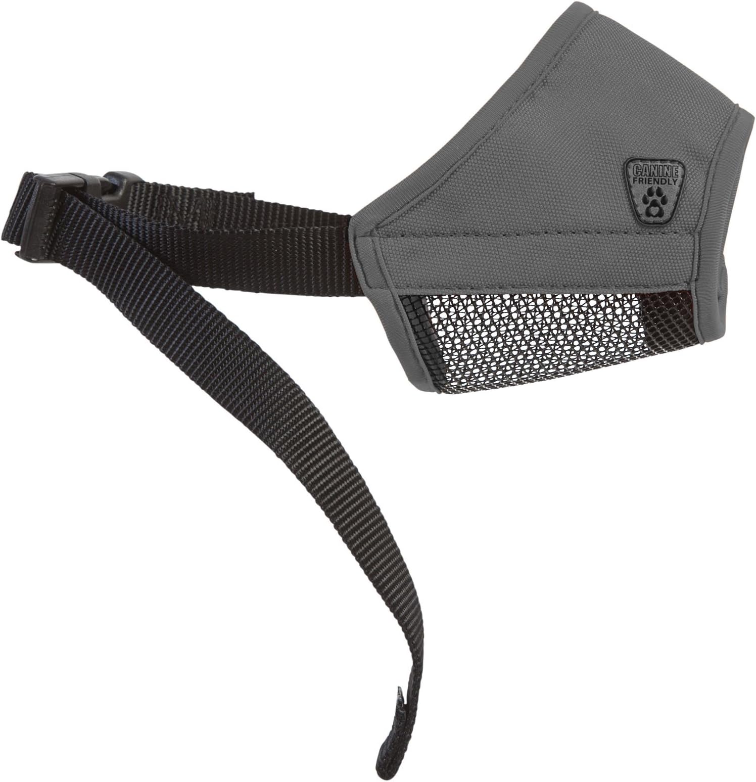 Canine Friendly Soft Fit Dog Muzzle, Large, Charcoal