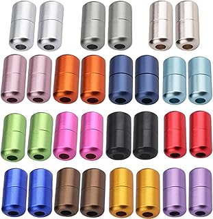 15 Colors No Tie Shoelace Buckle, 30Pcs Shoelace Metal Capsule Lock Fits Many Shoes