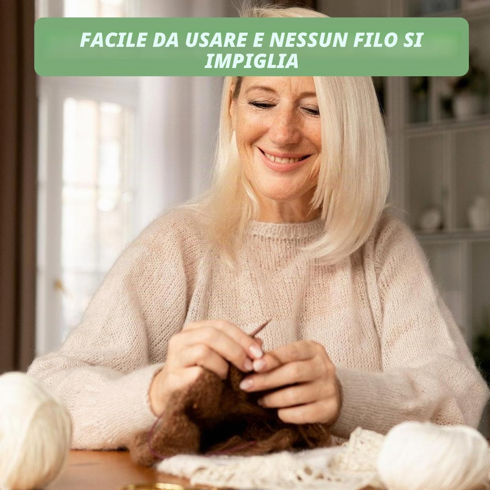 GOEDCH Set di ferri circolari intercambiabili: 13 paia di ferri circolari in alluminio, ferri da maglia circolari intercambiabili per maglieria fatta a mano
