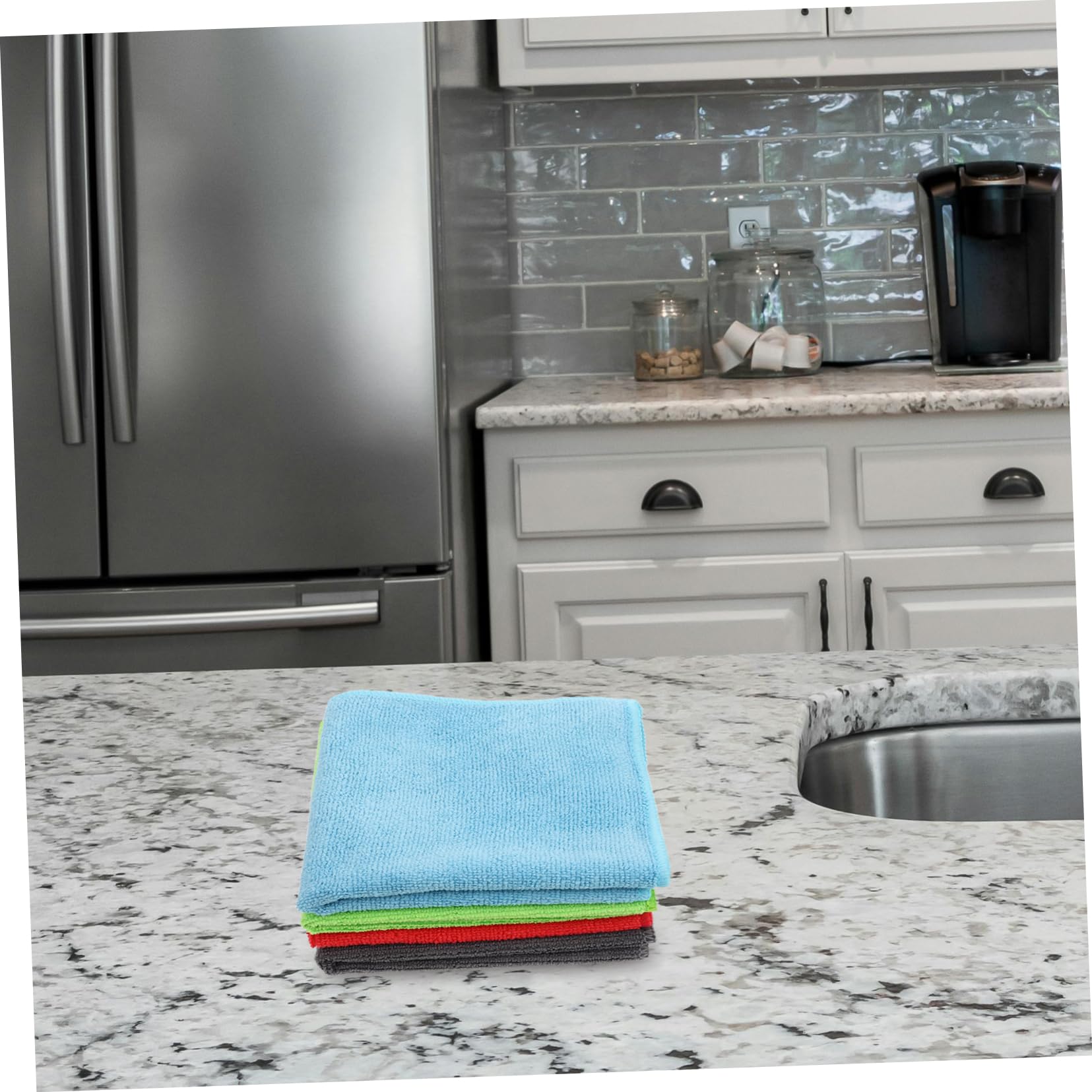 FRCOLOR 24piezas Paños de Microfibra para Cocina y Coche Artículos de Limpieza Reutilizables Paños para Fregar Platos Toallas de Secado Automático Uso Casa y Platos