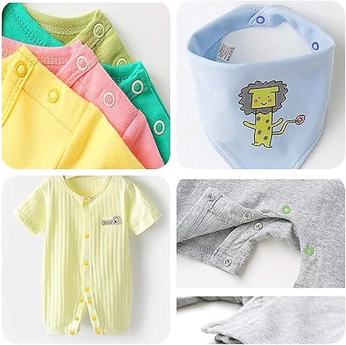 Miniatura 6 de CHEPULA Craftsmanship DIY 200 juegos de botones de presión de metal de 38 pulgadas con alicates de cierre, kit de herramientas de prensa para coser