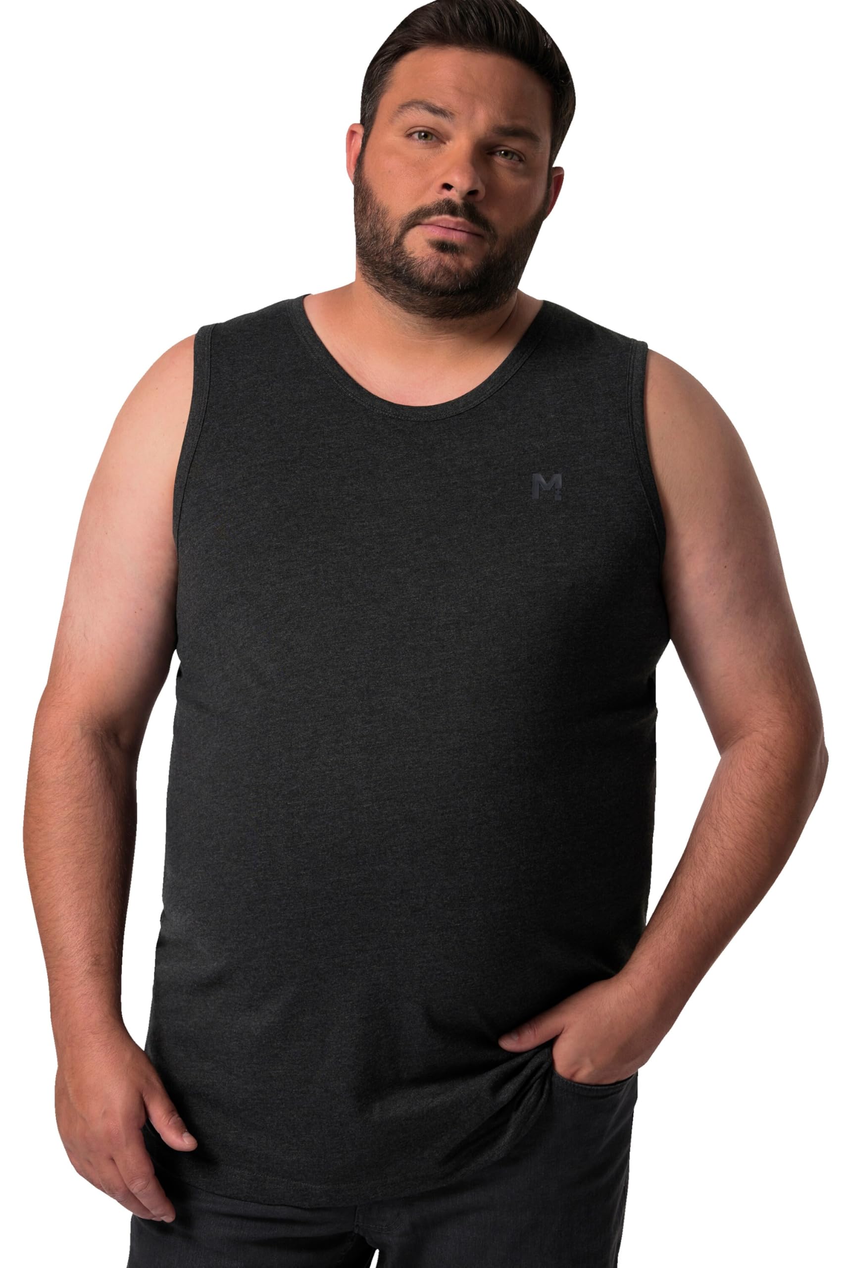 Men Plus Herren große Größen Übergrößen Menswear L-8XL Tanktop, Basic, Rundhals 836303
