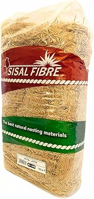 SISALFIBRE Natural Bird Nesting Material 2.2Lb - Nest Substrate for Canaries, Finches, Exotic Birds - Bird Cage Accessories for Parakeet Cage, Bird Nest and Nesting Box, Soft & Breathable