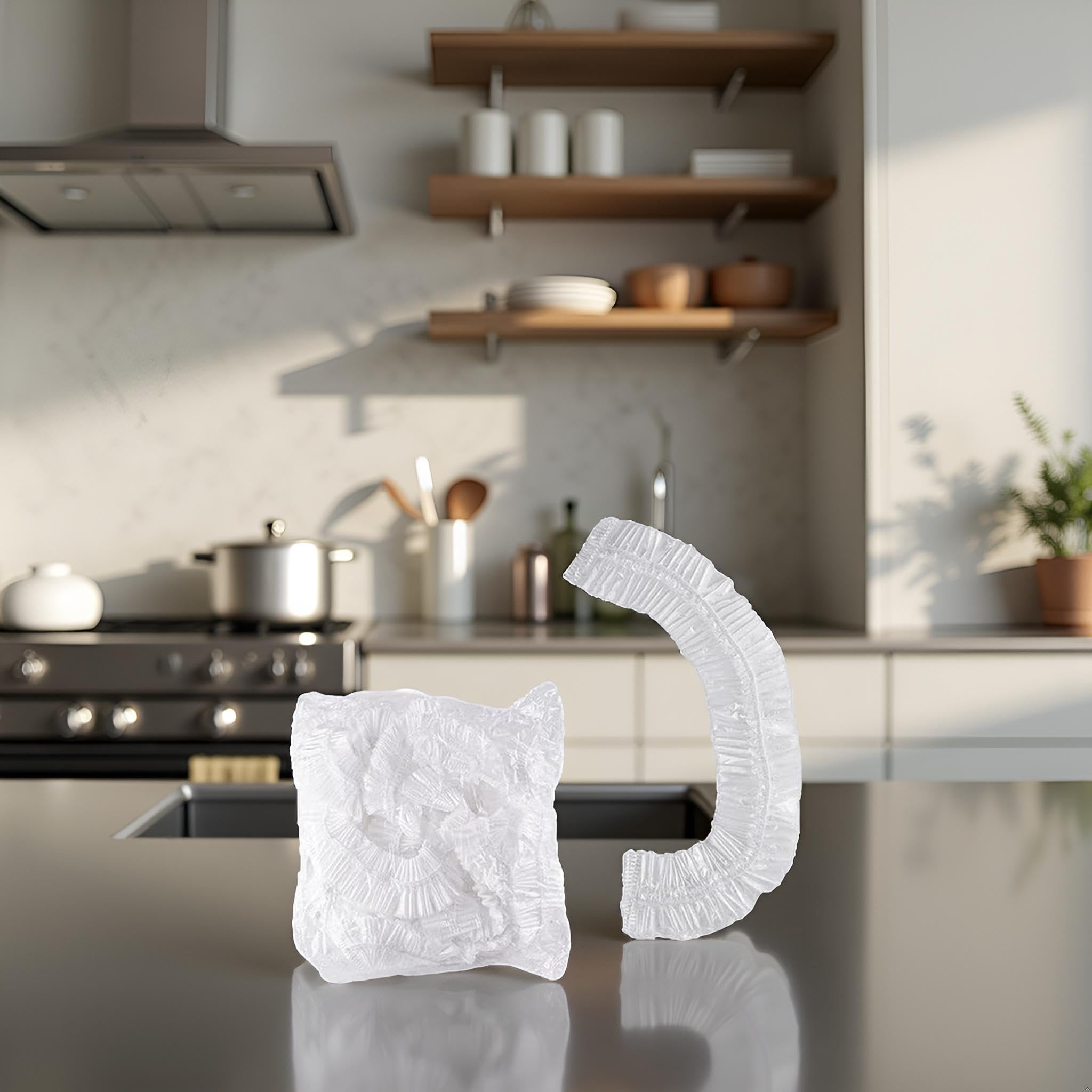 10 Stück weiße, verdickte Einweg-Staubschutzhüllen, transparente Abdeckungen für Küchengeräte, elastische Haushaltsküchengeräte, universal, staubdicht, für Toaster, Backofen, Mixer,