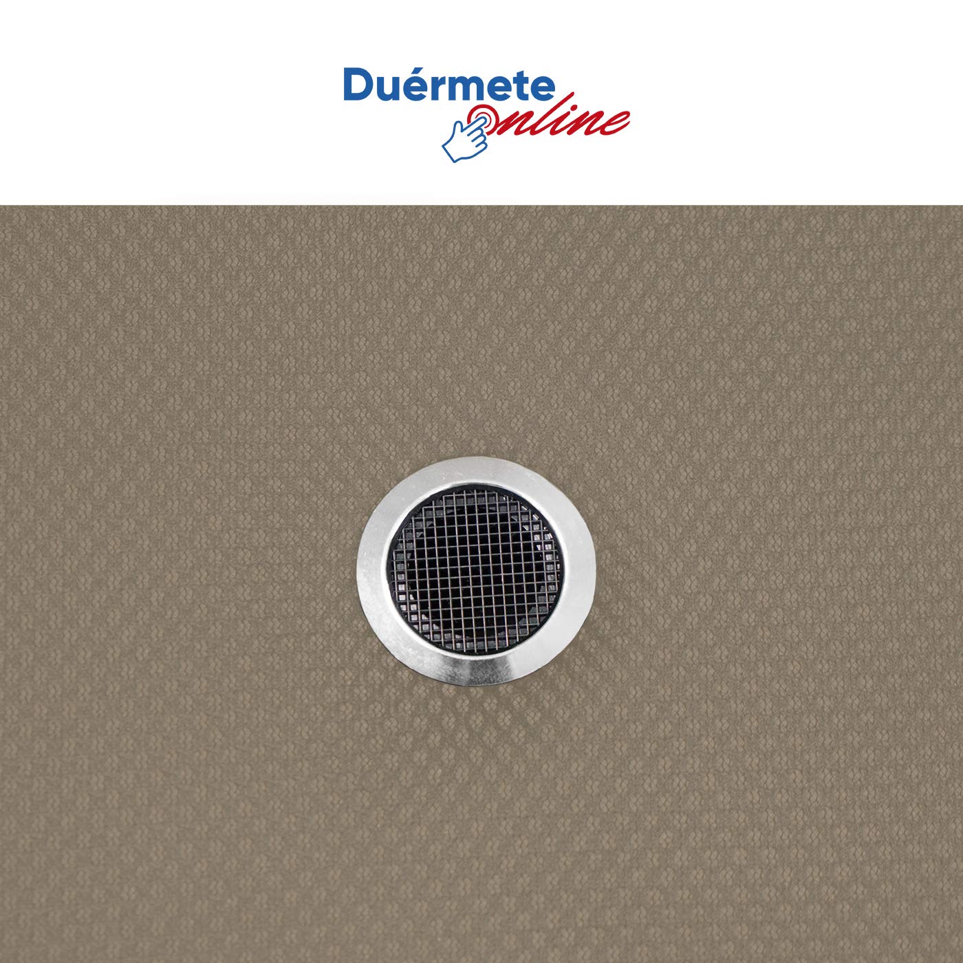 Duermete Base Imbottita Per Materasso 135x200 Cm – Rivestita In Tessuto 3D, Con 5 Barre Di Rinforzo, Valvole Di Ventilazione E 6 Gambe Metalliche, Colore Beige, Made In Spain - 3