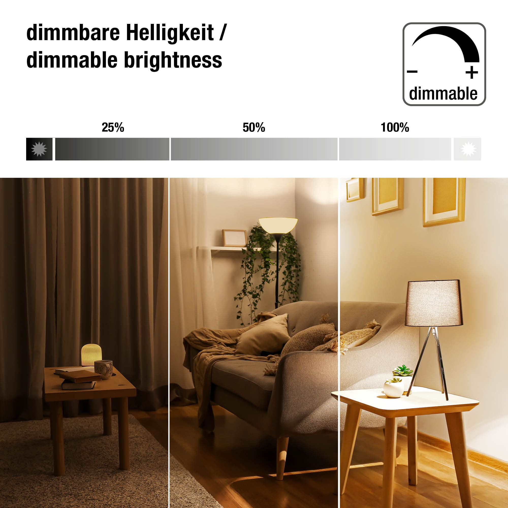 hellum LED Glühbirne E27 dimmbar, 5er, 7W warmweiß Lampe mit 806 Lumen und E27 Sockel LED Filament, Leuchtmittel ersetzt 60-Watt Glühbirne, 2700 Kelvin warmweiss Klar, 220100