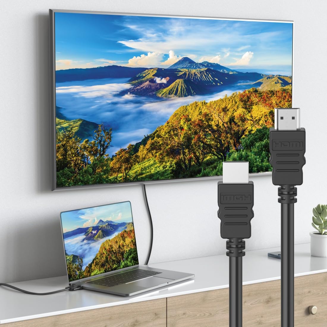 Hama HDMI kablosu 1,5 m uzunluğunda (High Speed HDMI Cable, ARC, monitör kablosu, yüksek kaliteli plastik kaplamalı, bilgisayar/dizüstü bilgisayar bağlantısı, monitör, televizyon, projektör,
