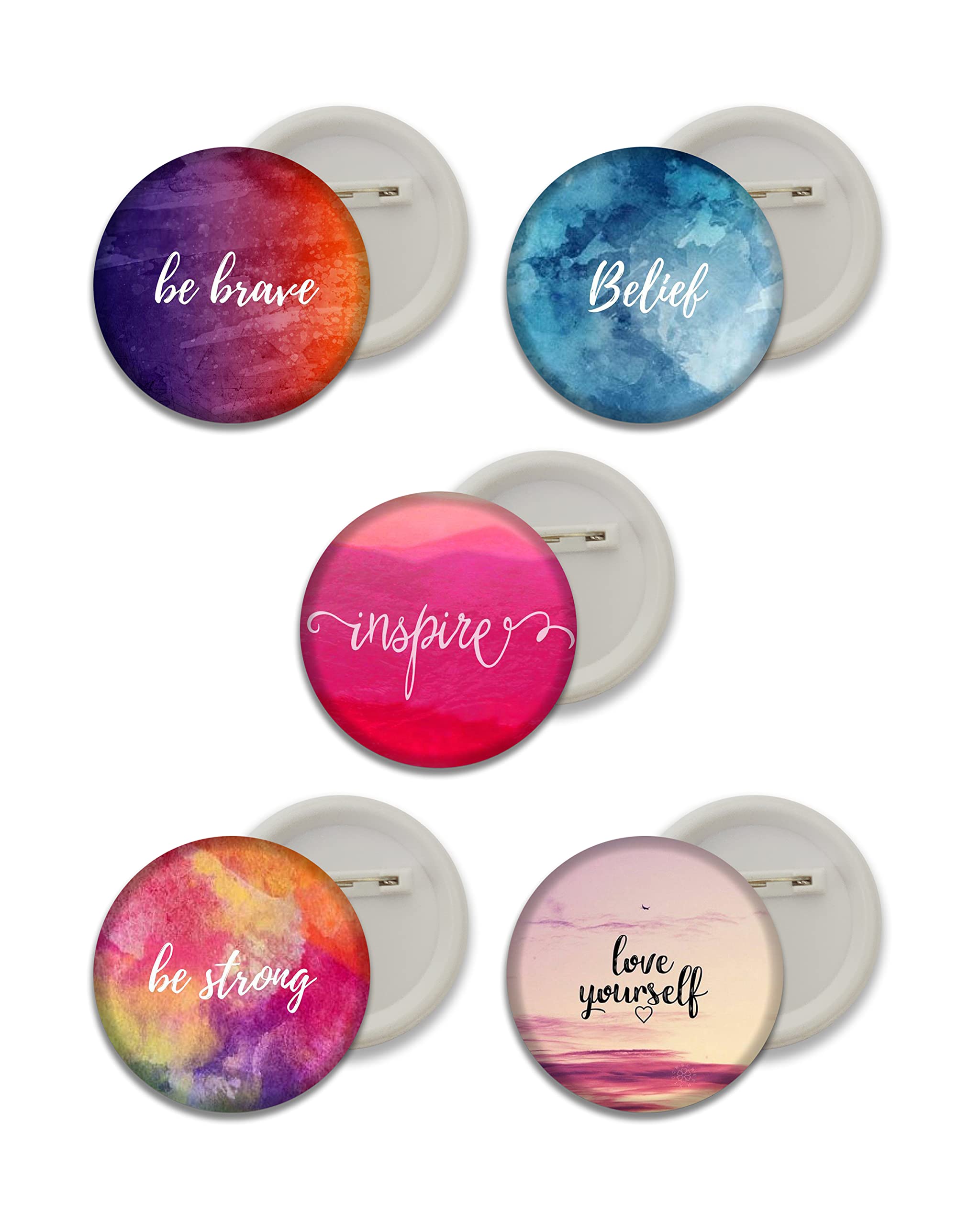 Inspirational/Motivational Button Badges (Love your Self)