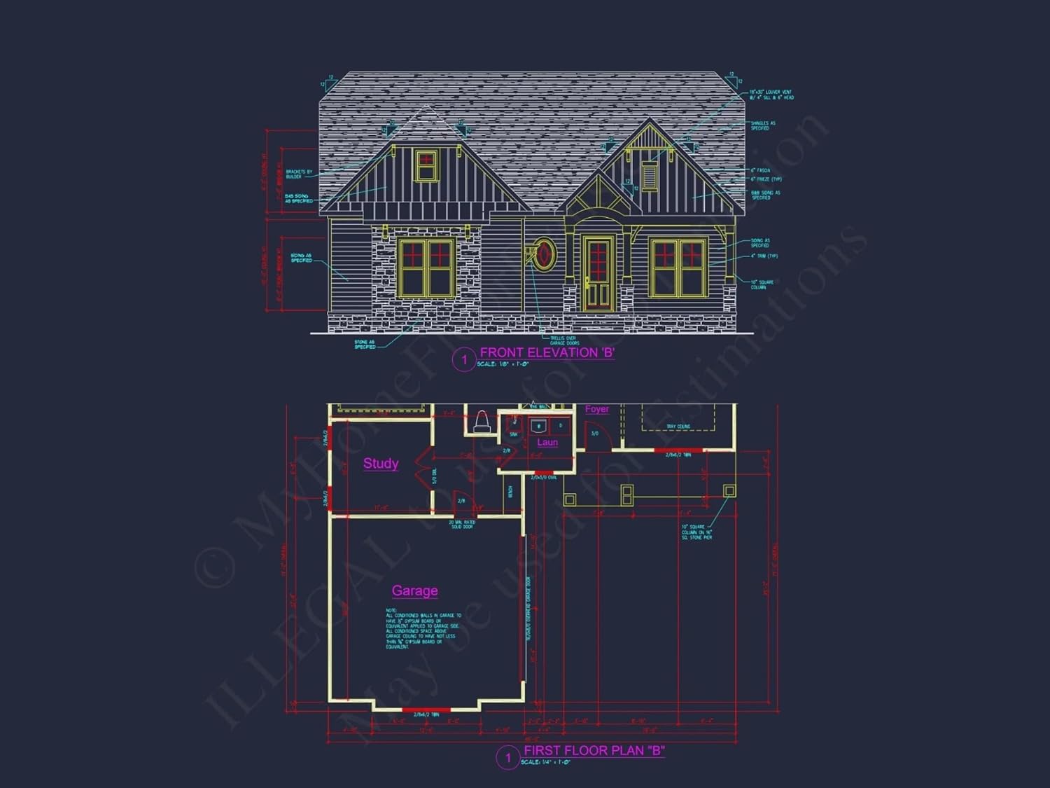 13-1493 House Plan - Modern Farmhouse Home Plan - 4-Bed, 3-Bath, 2,650 SF