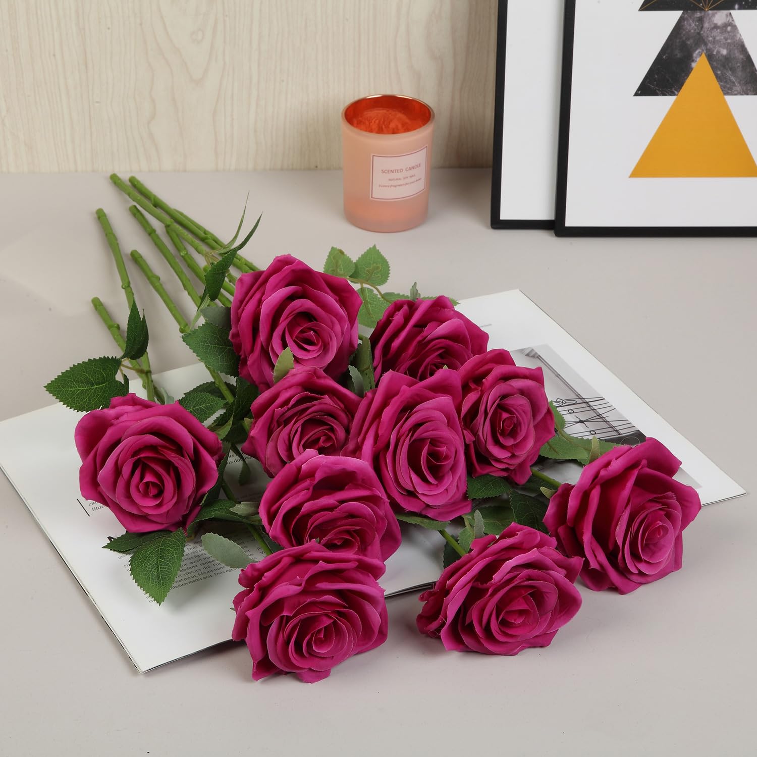 Floral Stem zijden bloem oudroze 112 cm – kunsttak - Woon