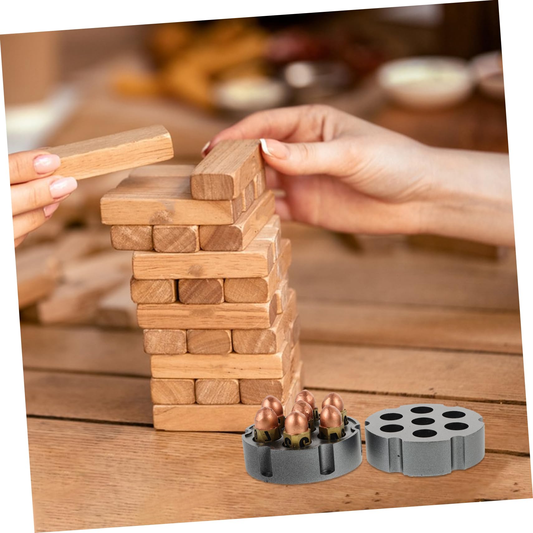 Abaodam Set de Dés en Résine avec Socle, 1 Lot, Surface Lisse, Léger et Facile à Transporter, pour Jeux de Société, Fêtes et Bars