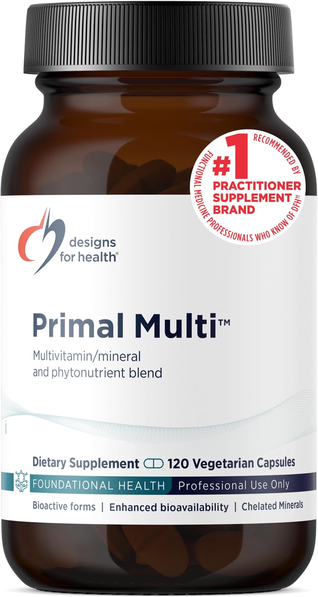 Primal Multi - Paleo-Friendly Multivitamin Supplement with Folate, Tocotrienols, Lutein + Broccoli Seed, Immune Support Vitamins D (2000 IU), C + Zinc (120 Capsules)