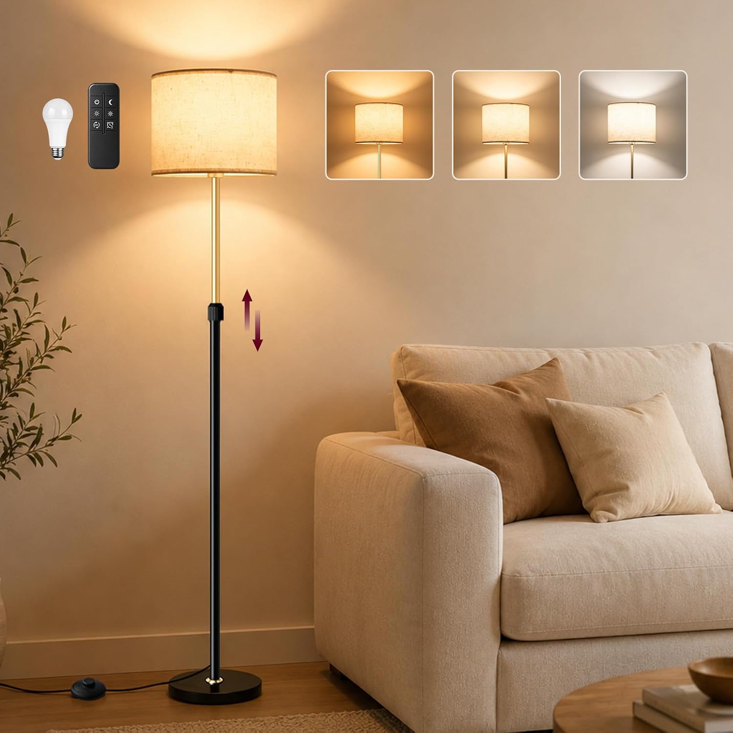 Dimmable Floor Lamp for Living...