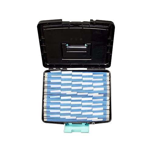 Miniatura 5 de Storex Caja de archivos con tapa XL, 11 x 13.3 x 10.9 pulgadas, negro, verde azulado