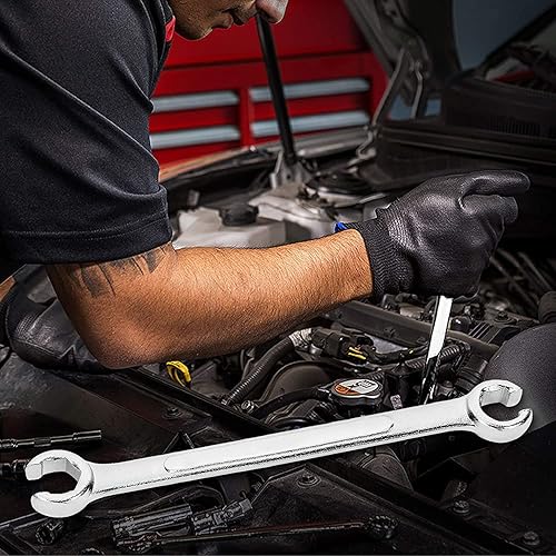 Miniatura 8 de Utoolmart Llave de tuerca acampanada, 0.394 in x 0.472 in métrica doble extremo abierto, 2 unidades