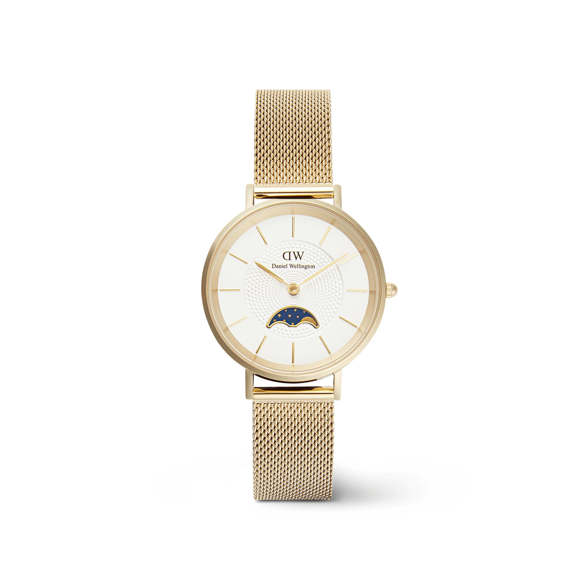 daniel wellington Petite Analog Watch for Women with White Round Dial & Gold Stainless Steel Bracelet Band Water Resistant Women's Wrist Watches - DW00100771K-picture-9