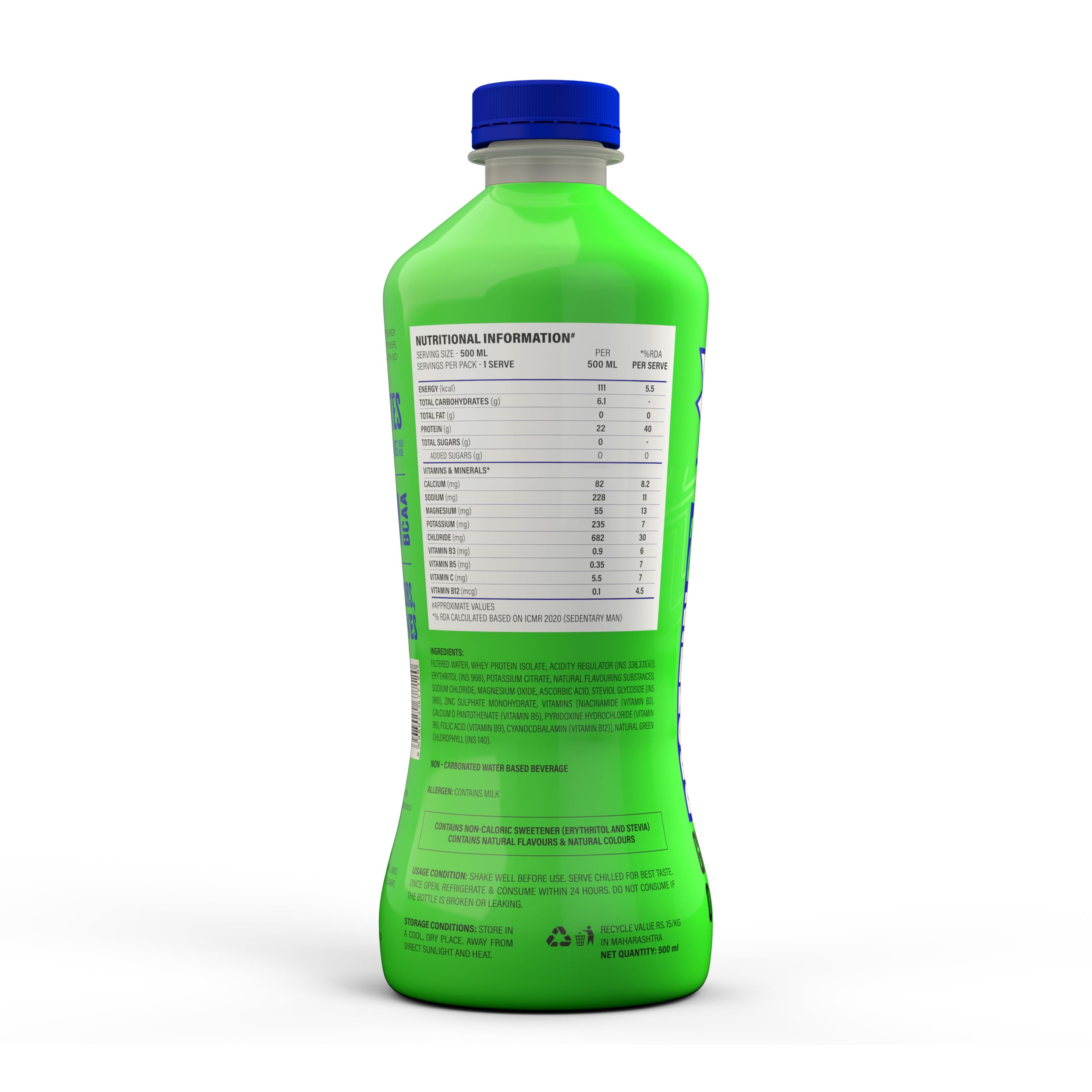 Not Rocket Science Protein Water – Green Apple | 22g Clear Whey Protein Isolate | 1200mg Electrolytes | 5g BCAAs | Zero Sugar | High Protein Drink | 500ml Pack of 6 — Amazon image 2