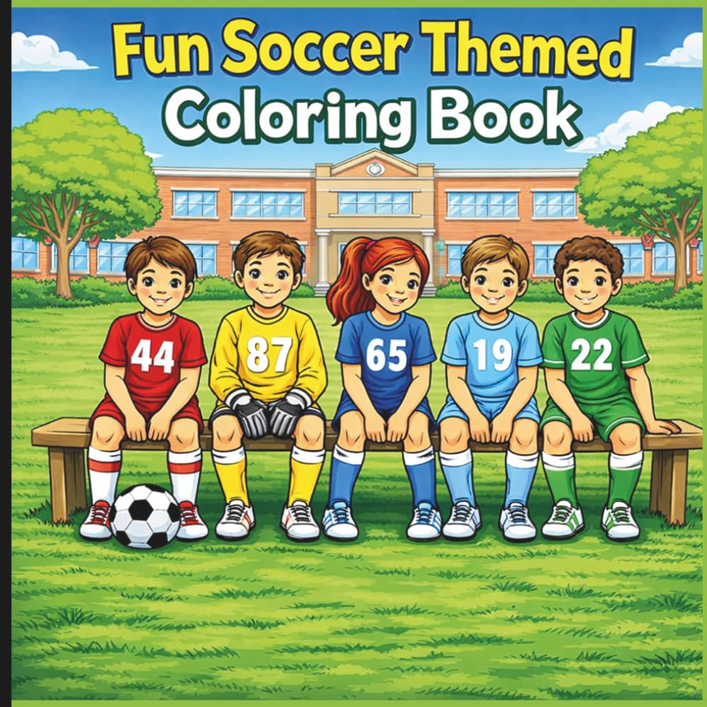 Fun Soccer Themed Coloring Book
