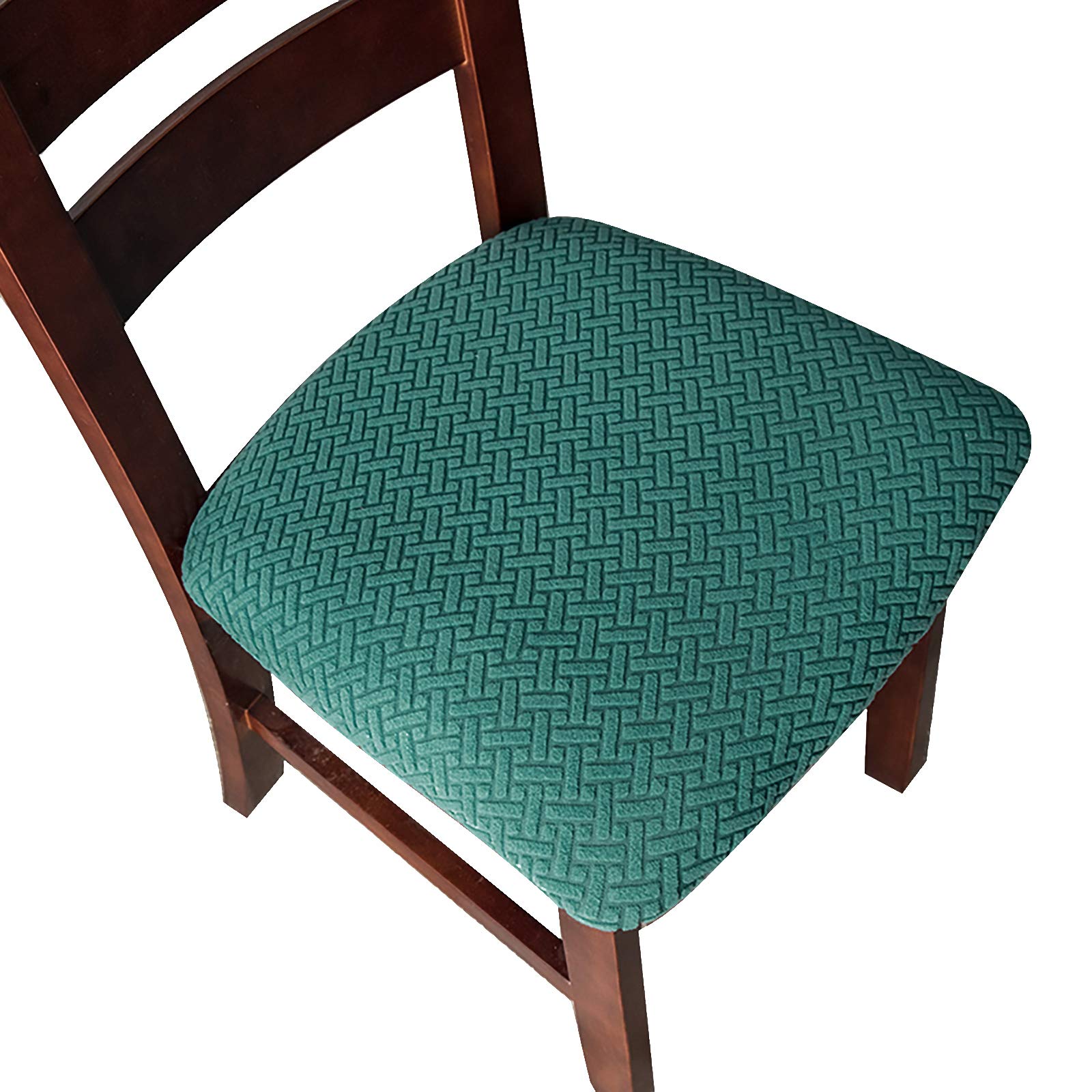 Genina Seat Covers for Dining Room Chair Seat Slipcovers Kitchen Chair Covers (Teal, 4 Pcs)