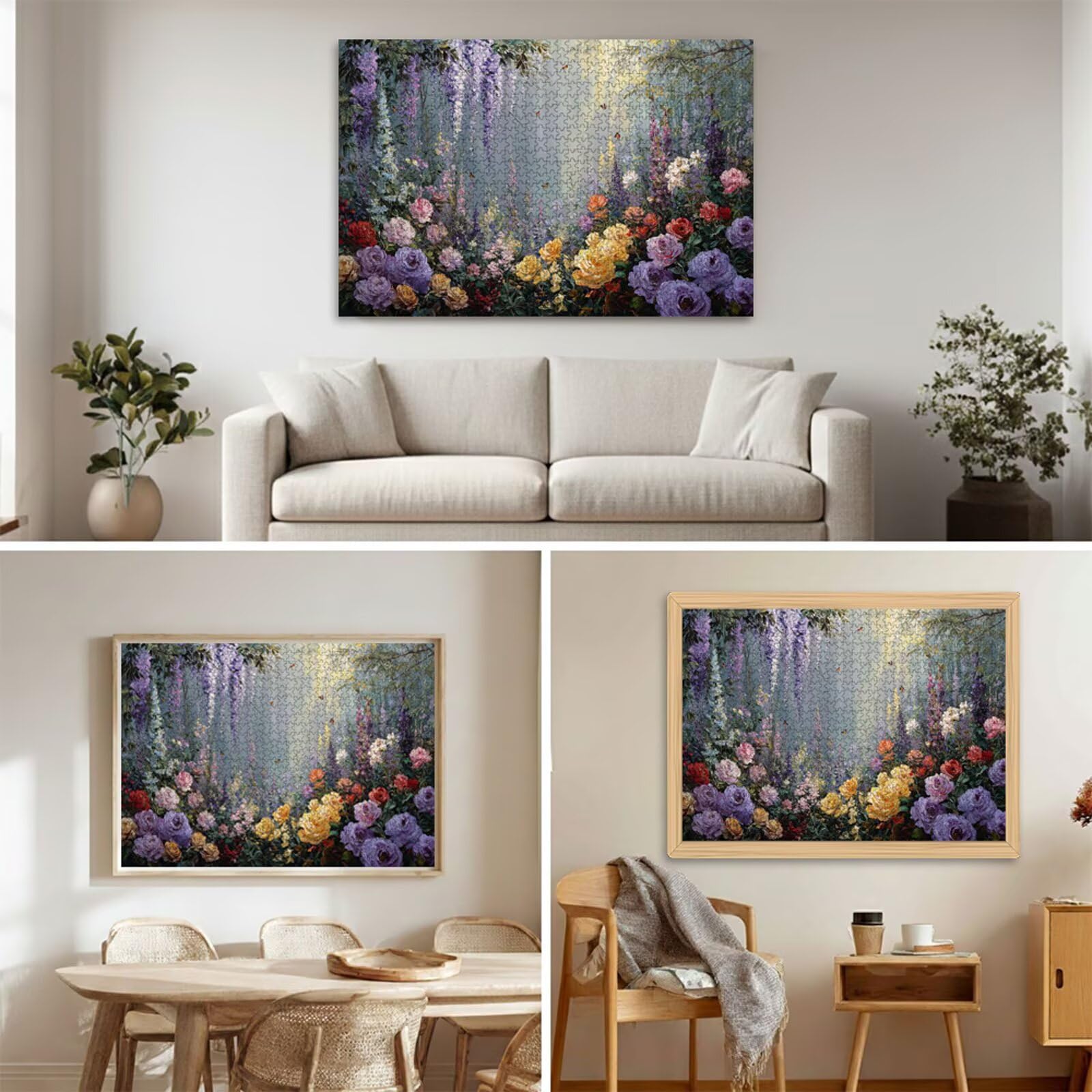 Puzzle 1200 Piezas Adultos Flor & Bosque, Rompecabezas con Letras Traseras y Póster, Pasatiempo Antiestrés, Decoración de Pared, Regalo Decorar Mujer Hombre 75 x 50 cm (14 Años +) P3#182