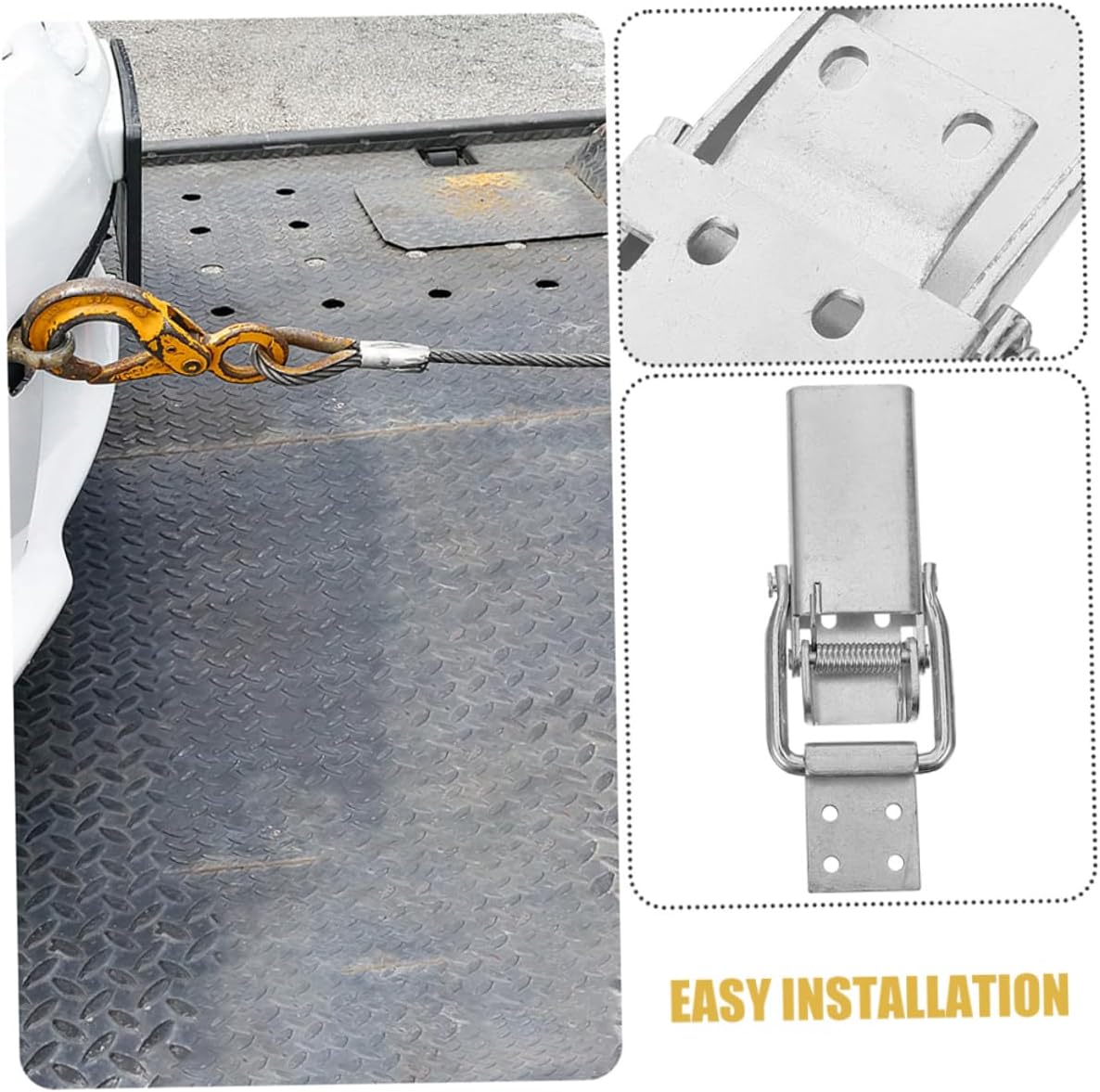 Alipis 2pcs Galvanization Gate Latch Lock Heavy Duty Trailer Replacing Latch Rv Trailer Spring