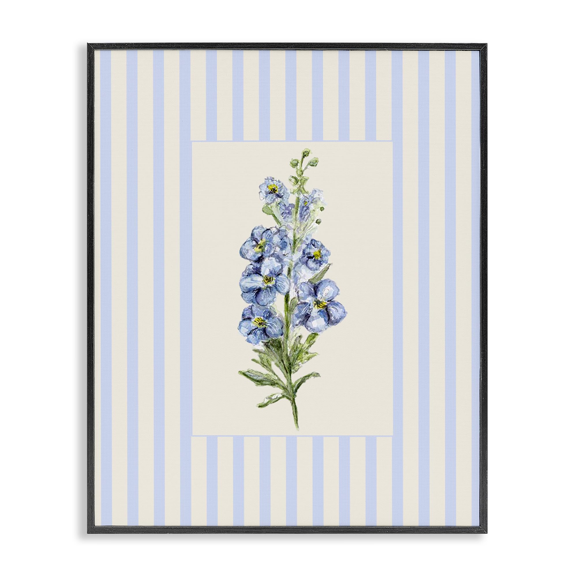 'Blue Stripe Larkspur'| Framed Giclee Art