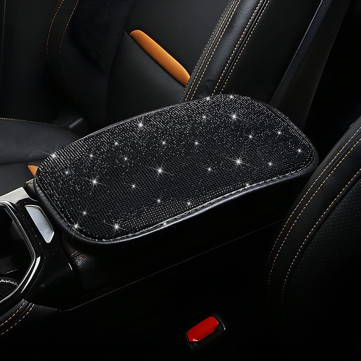 Housse Console Centrale Voiture Diamant Multicolore - Cuir Synthétique, Réglable, Marque NBTEPEM