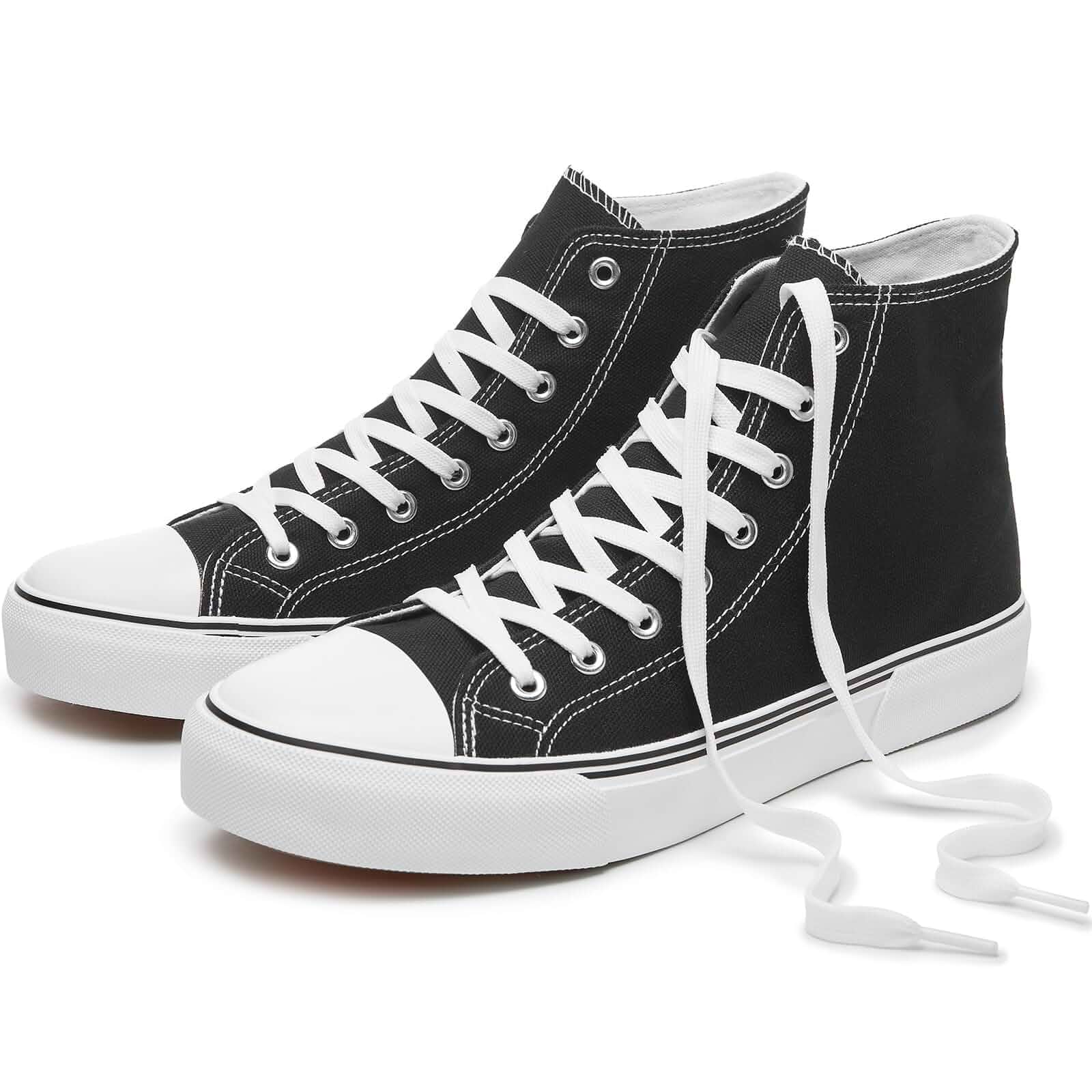 hash bubbie High Top Canvas Sneakers Fashion Walking Shoes high tops non slip on walking breathable casual comfortable lace up tennis shoes
