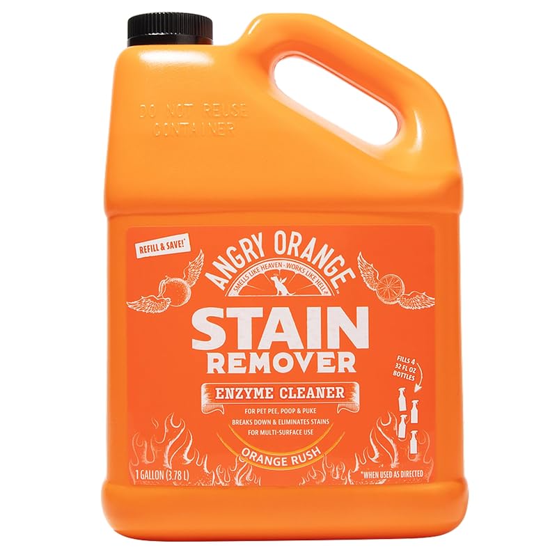 ANGRY ORANGE Limpador Enzimático e Neutralizador de Odores para Urina de Cães e Gatos Orange Rush 3,79 L