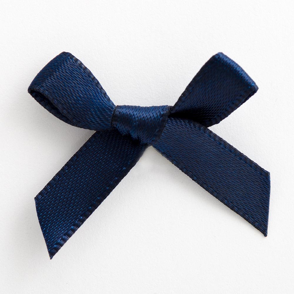 100 pezzi di papillon blu 1,2x0,6 Mini fiocco per creare fiocchi di raso 636939218751