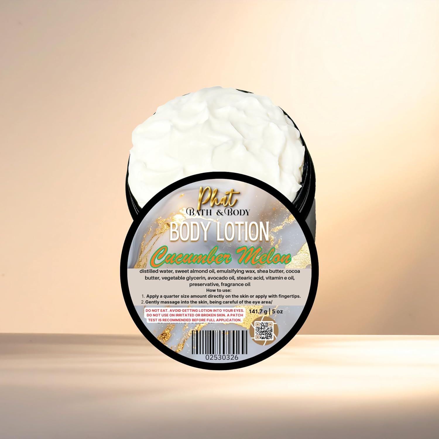 Cucumber Melon Organic Moisturizing Body Lotion with Shea & Cocoa Butter | 5 oz - Image 3