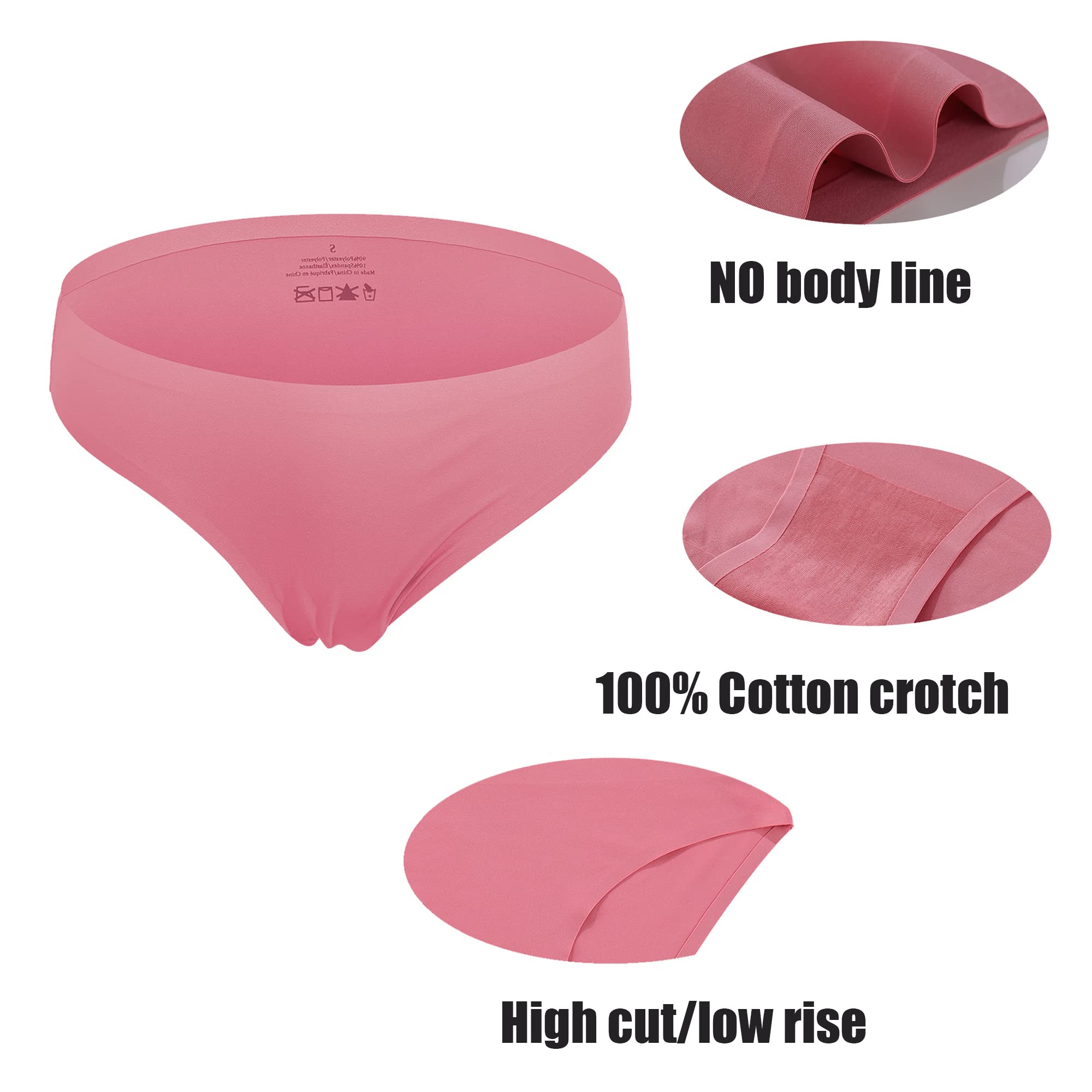 FINETOO Confezione da 10 Slip Senza Cuciture, da Donna, Senza Cuciture, Sexy, Hipster Panties, Mutandine comode da Donna, Taglie XS-XL