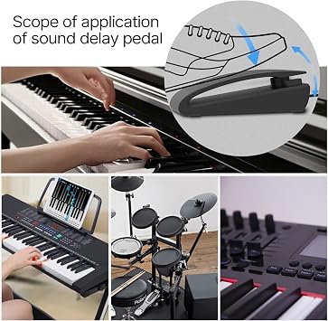 Keyboard Multifunction Pedal Foot Pedal for Various Instruments 3.5mm/6.5mm Connector
