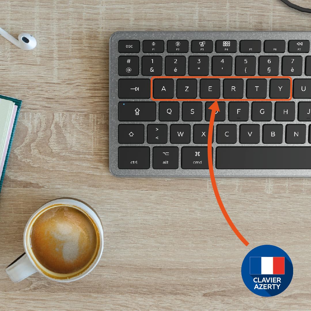 MediaRange MROS104FR Tastiera Francese Senza Cavo: Set Con Mouse, Layout AZERTY, Wireless 2.4GHz