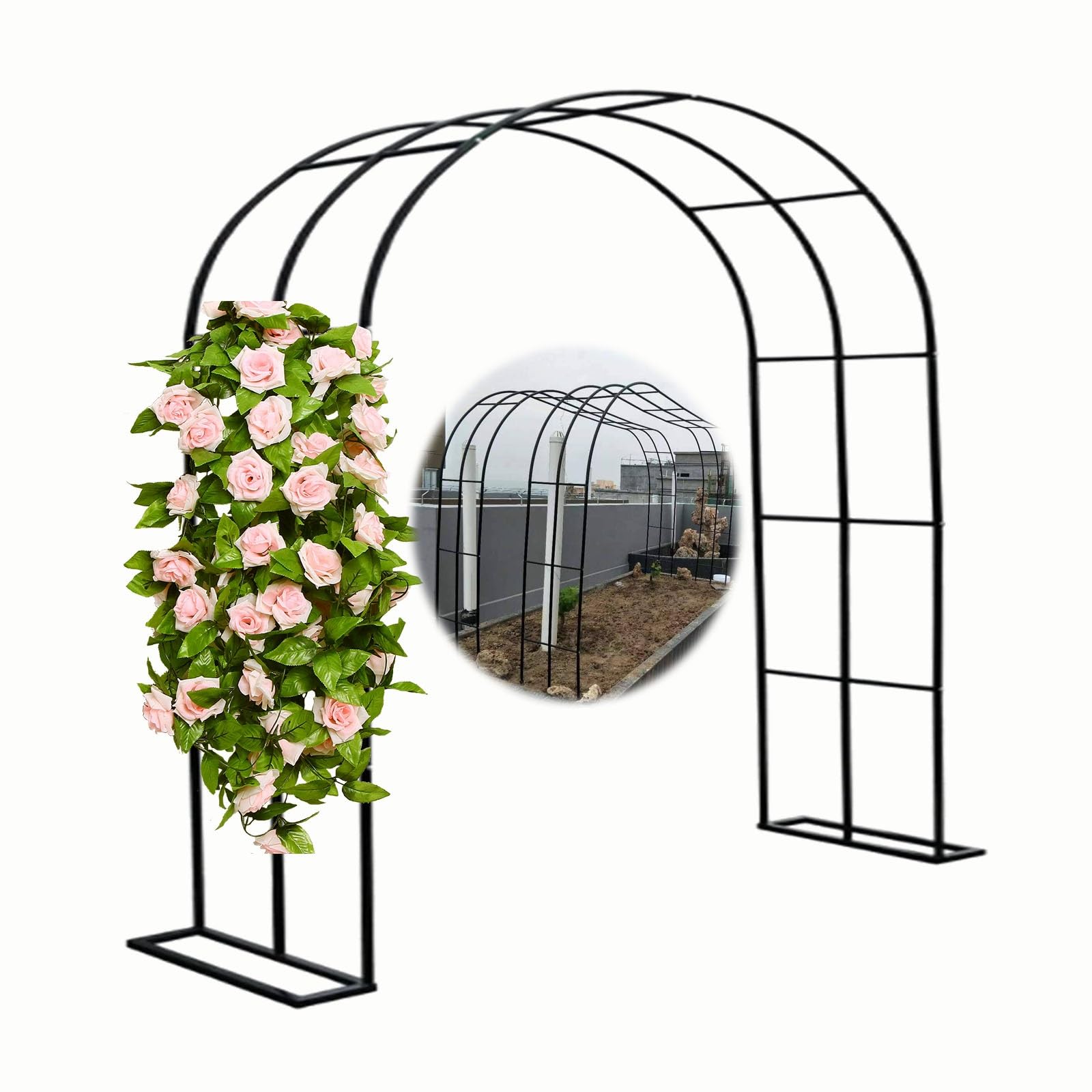 Arche de jardin en métal robuste de haute résistance pour une décoration extérieure durable