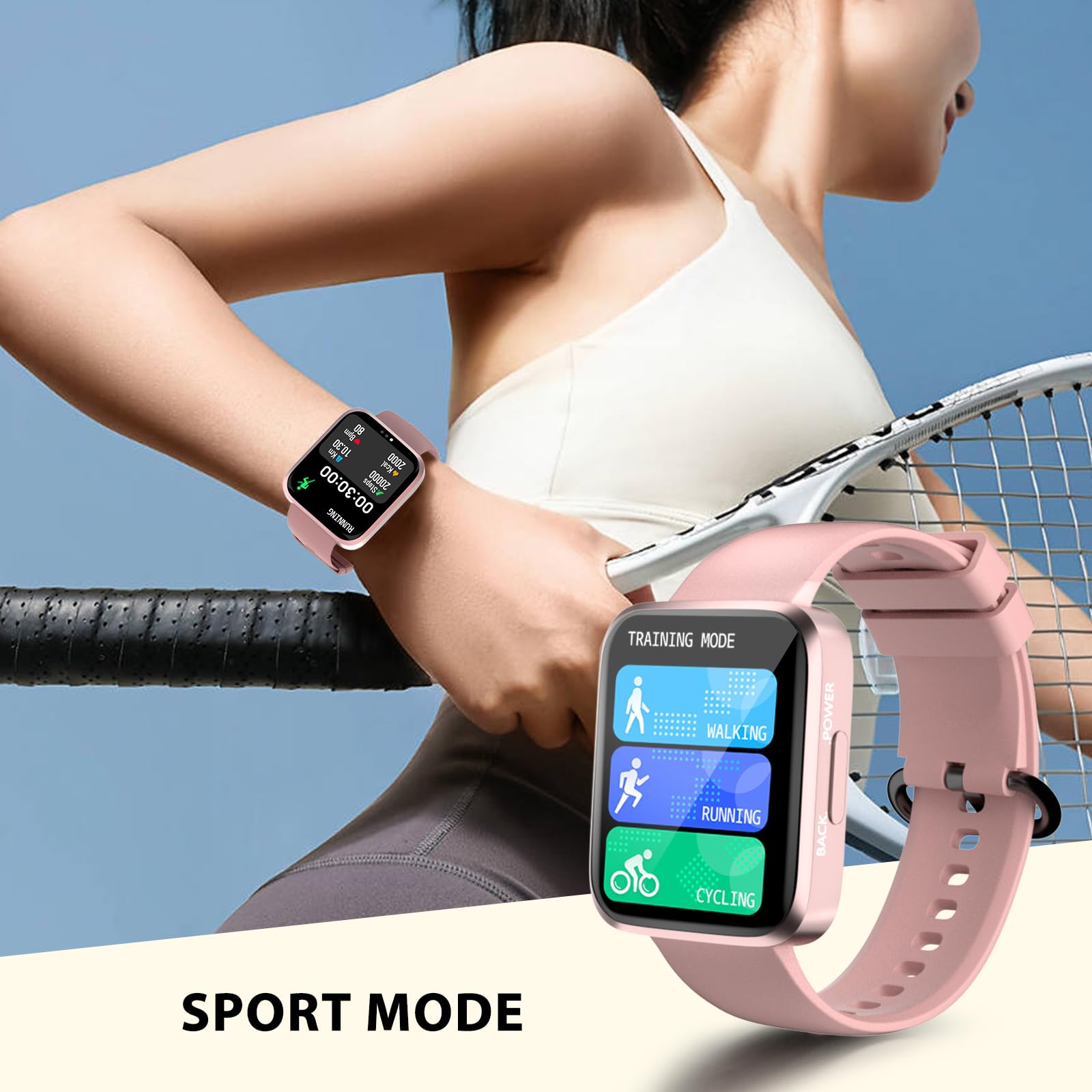 Smartwatch Uomo Donna, 1.71'' HD Orologio Fitness, 20+ Sportive Activity Fitness Tracker,Contacalorie/Passi/Distanza , IP68 Impermeabile/Sonno/SpO2/Cardiofrequenzimetro/Messaggi per Android iOS