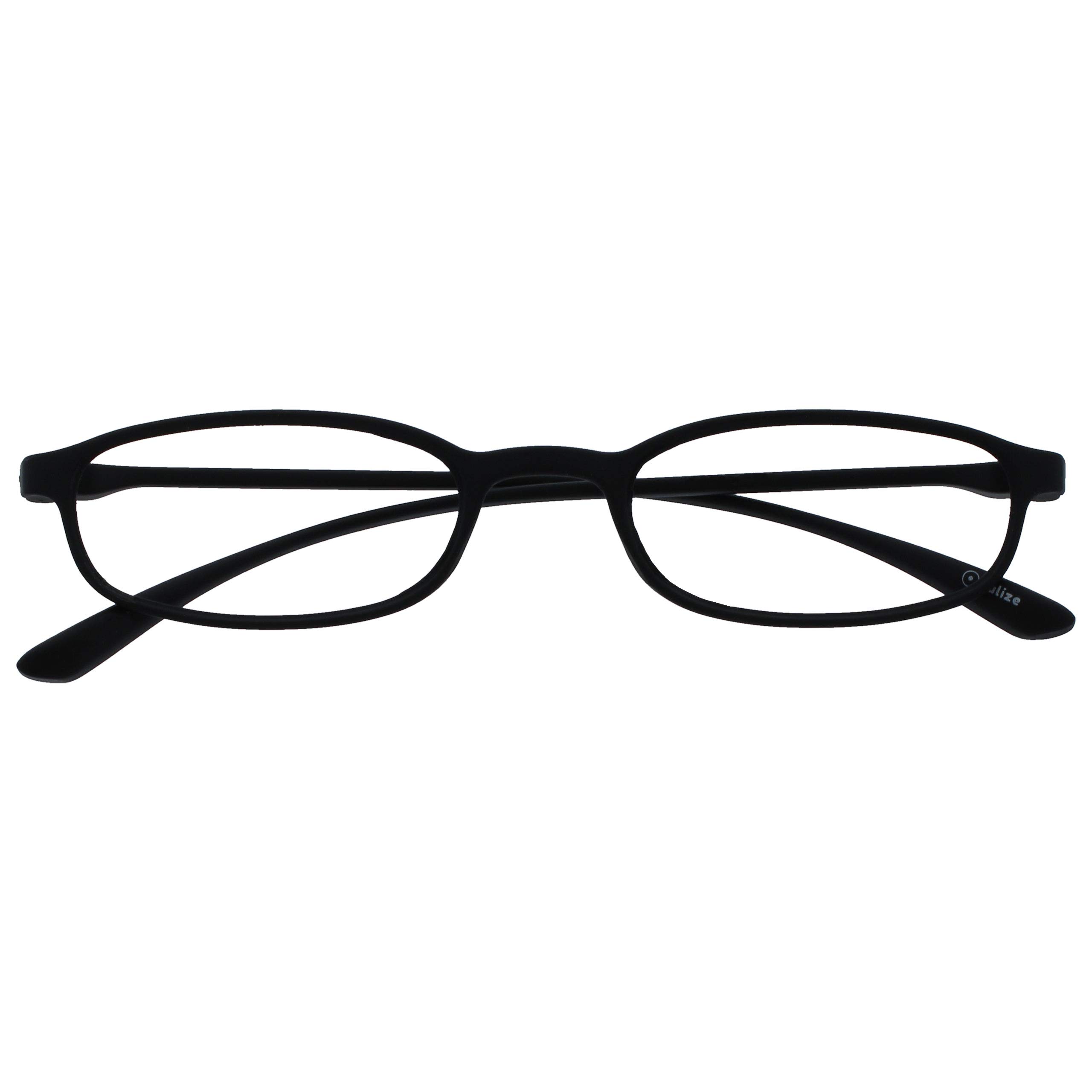 Opulize Fly Gafas de Lectura Montura Estrecha Ultra Pequeña Ligera Flexible Plegable Negro Mate Lentes Resistentes a Arañazos Unisex Hombre Mujer R67-1 +1.50
