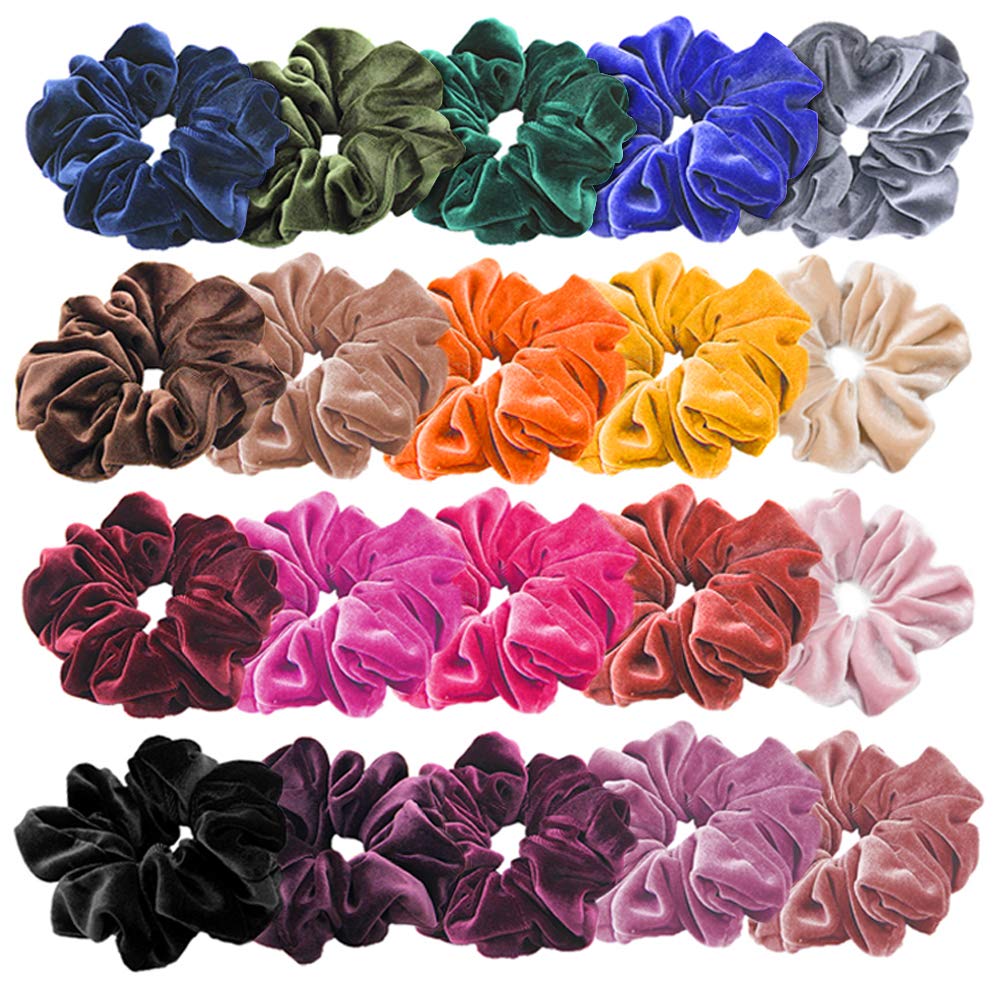 J-MEE Hair Scrunchies 10 Pcs Velvet Elastic Hair Bands Scrunchy Hair Ties Ropes Scrunchie for Women Girls and Ladies Hair Accessories