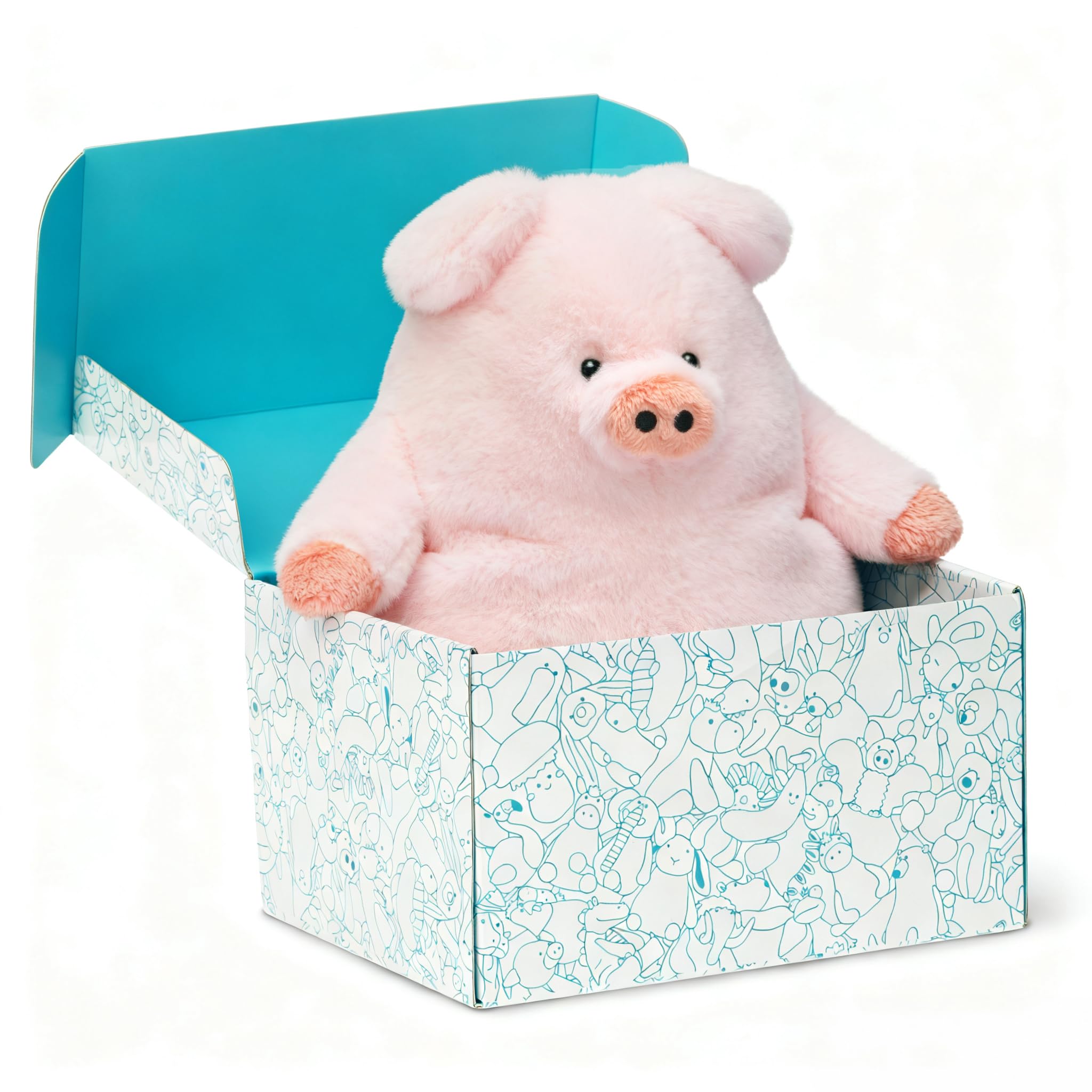 IKASA Pig Stuffed Animals Plush Toys 10 Cute Plushie Soft Cuddly Plushy Fluffy Toy Gifts for Family Kids
