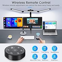 Vista 6 de Syrinx LED Desk Lamp, Architect Desk Lamps for Home Office with Gesture Switch & Remote Control, 24W Bright Desk Light with 50 Light Modes