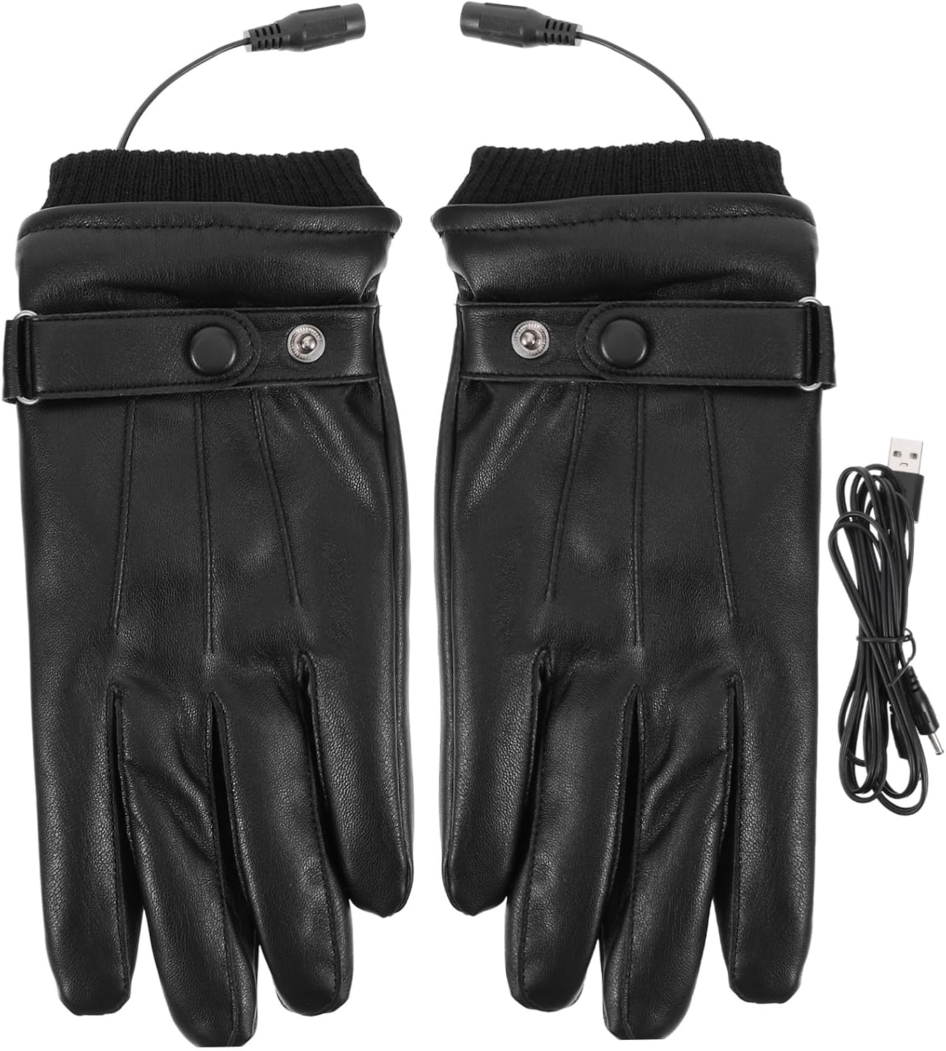 Holibanna Usb Portable Heated Gloves for Men Winter Riding Gloves Thermal Mitts Smart Heating