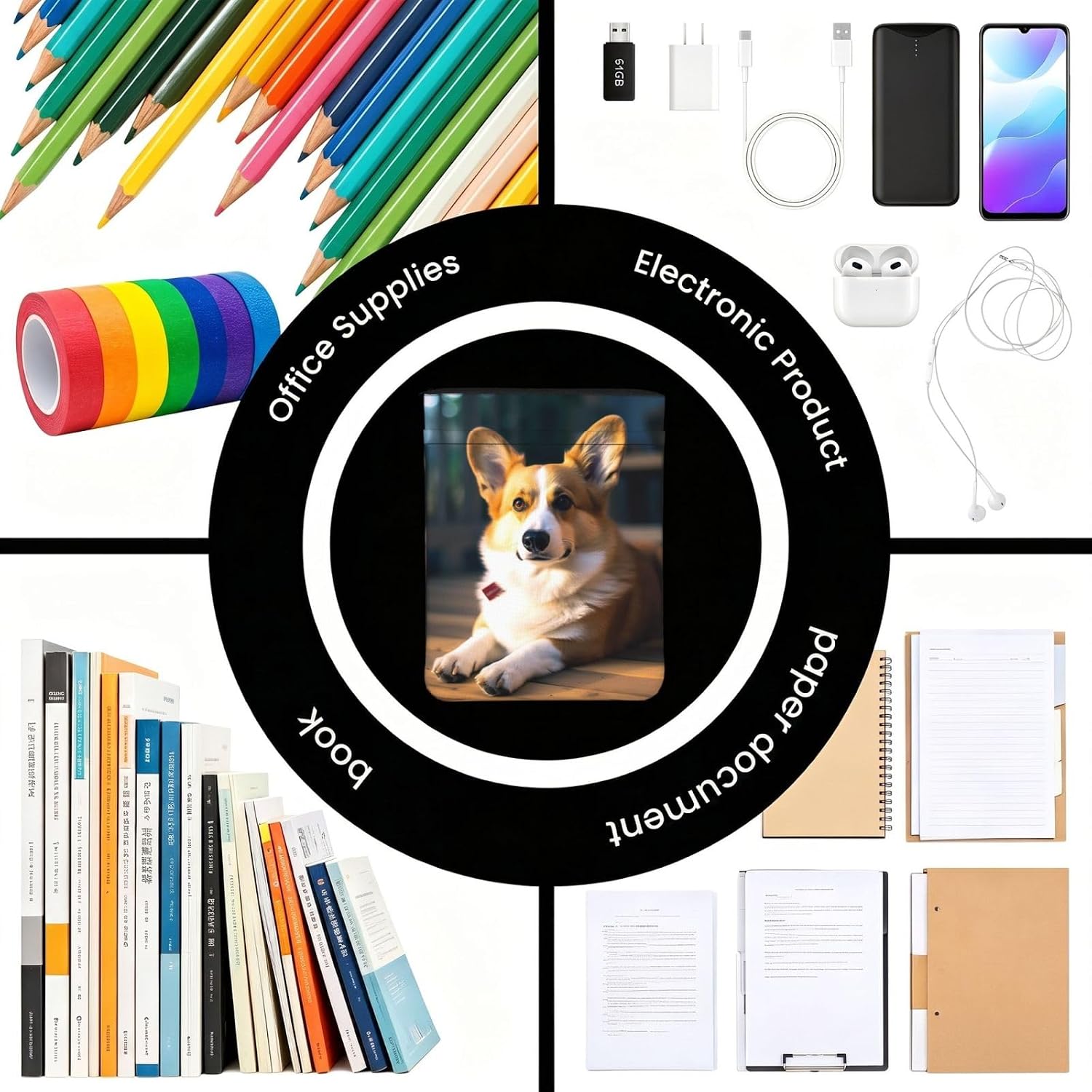 Waterproof Book Sleeve with Zipper & Front Pocket Book Cover Protector image 5