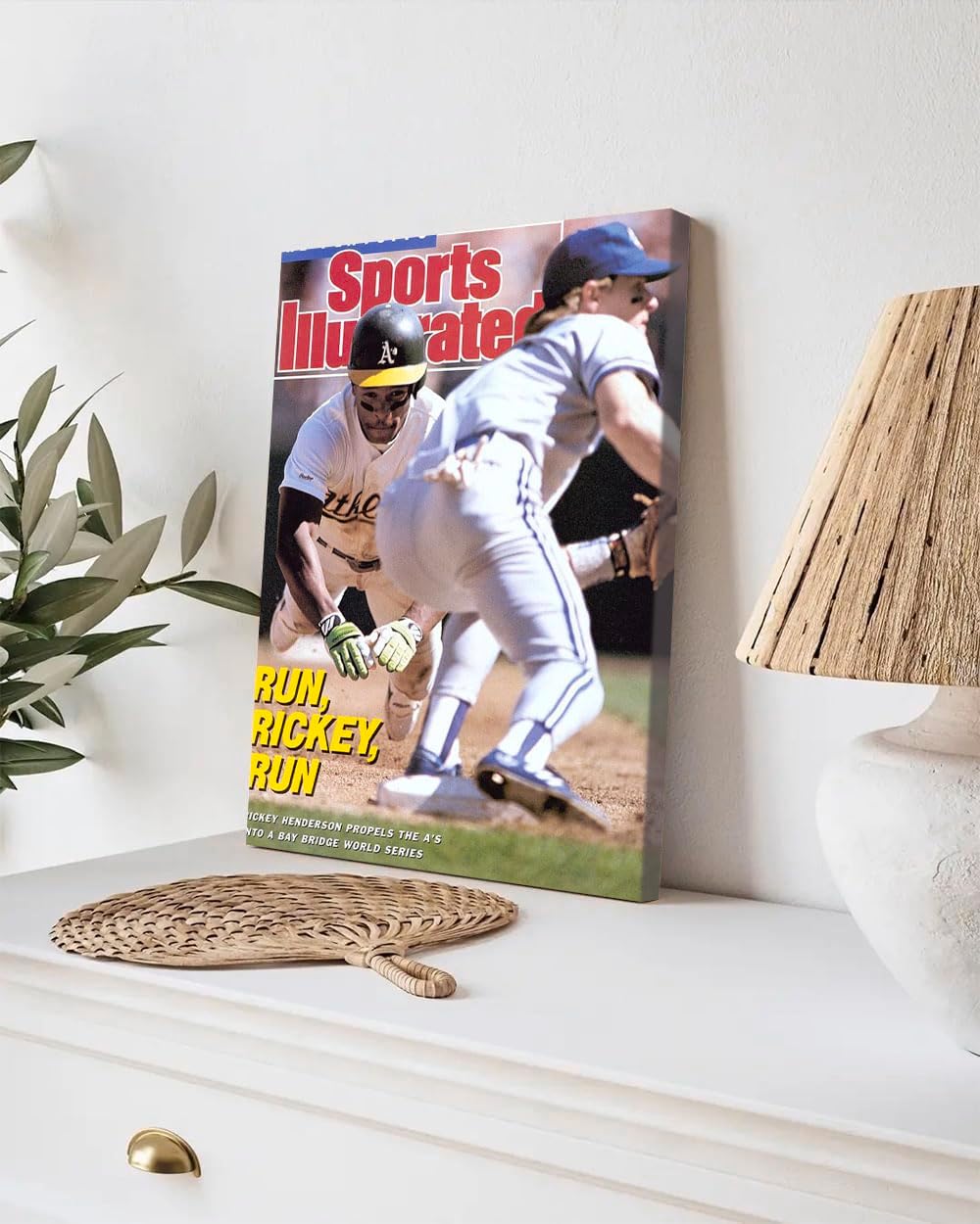 GADGETS WRAP Canvas Gallery Wrap Framed for Home Office Studio Living Room Decoration (9x11inch) - Oakland Athletics Rickey Henderson (2)